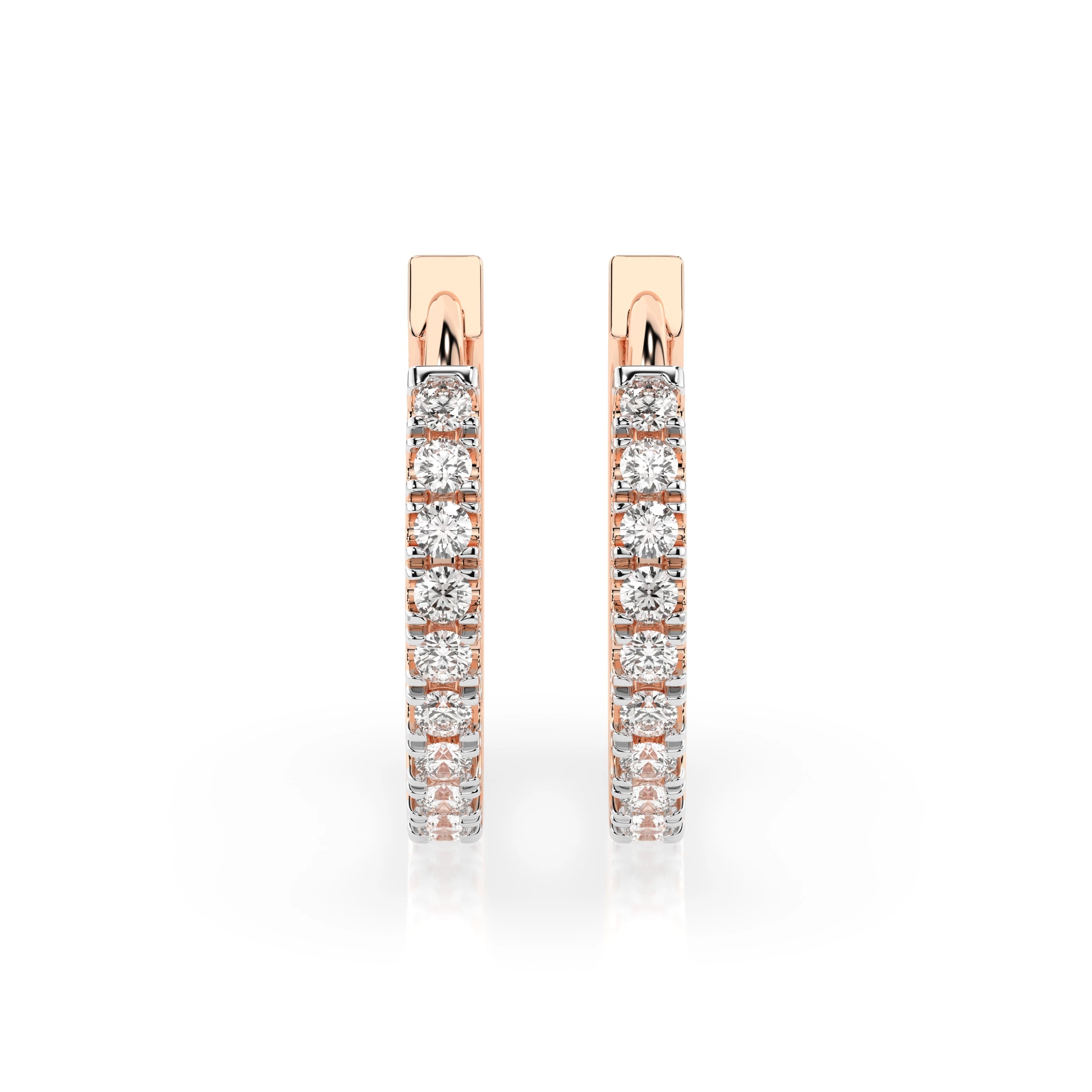 Cercei din Aur cu Diamante Rotunde Briliant 0.22 CT