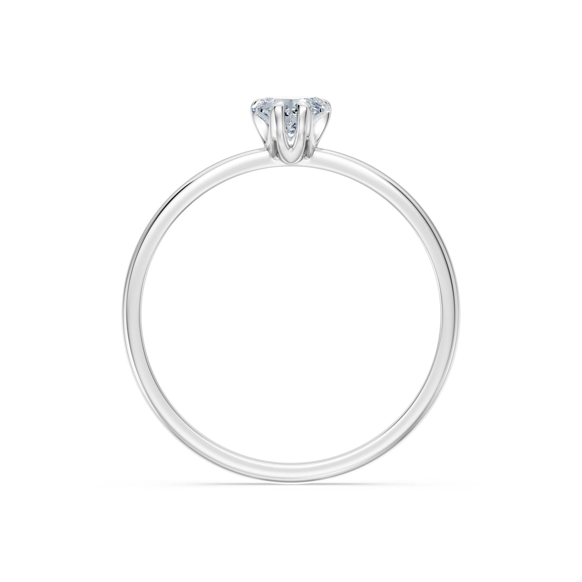 Inel de Logodnă Solitaire din Aur, Diamant Inimă 0,30 CT