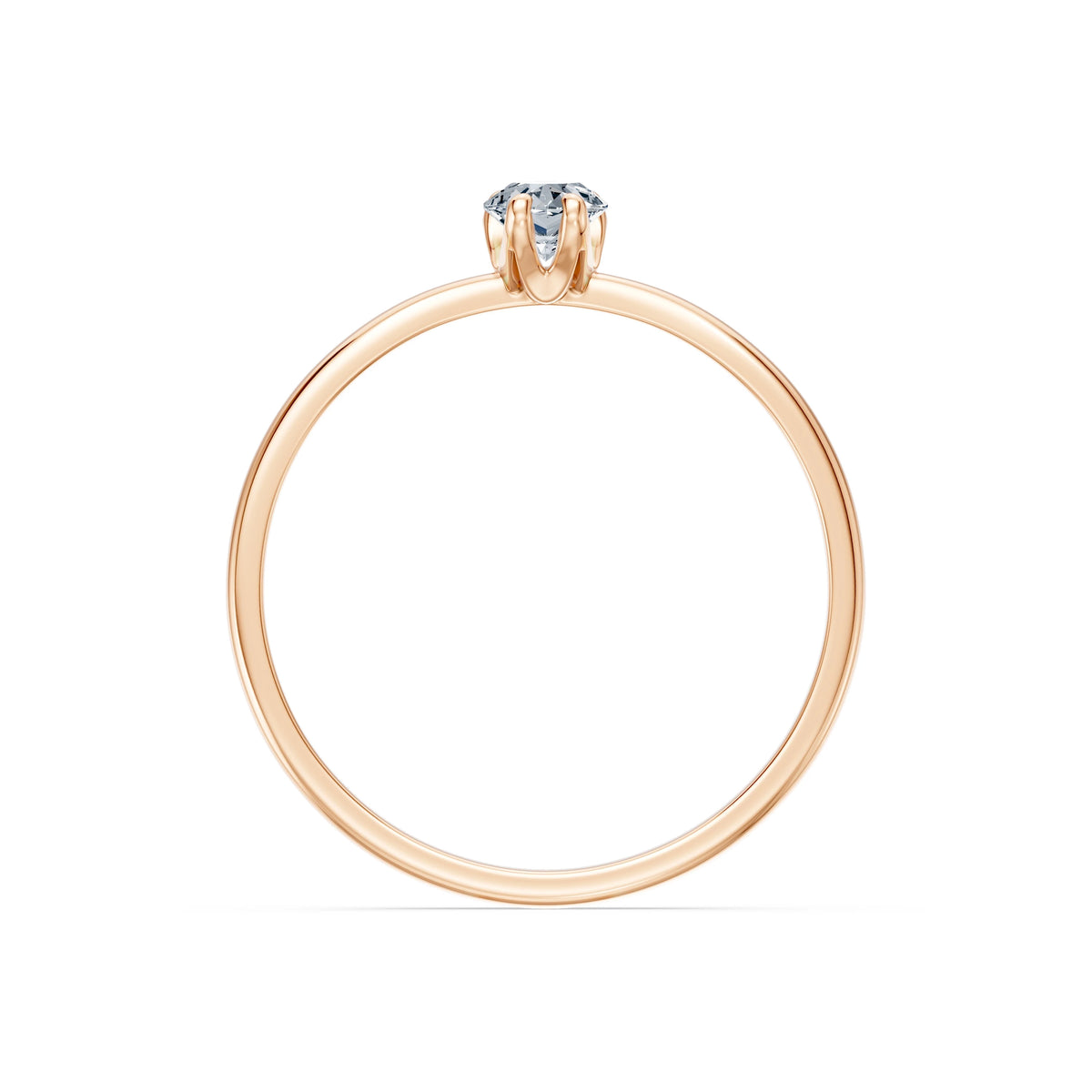 Inel de Logodnă Solitaire din Aur, Diamant Pear 0,30 CT