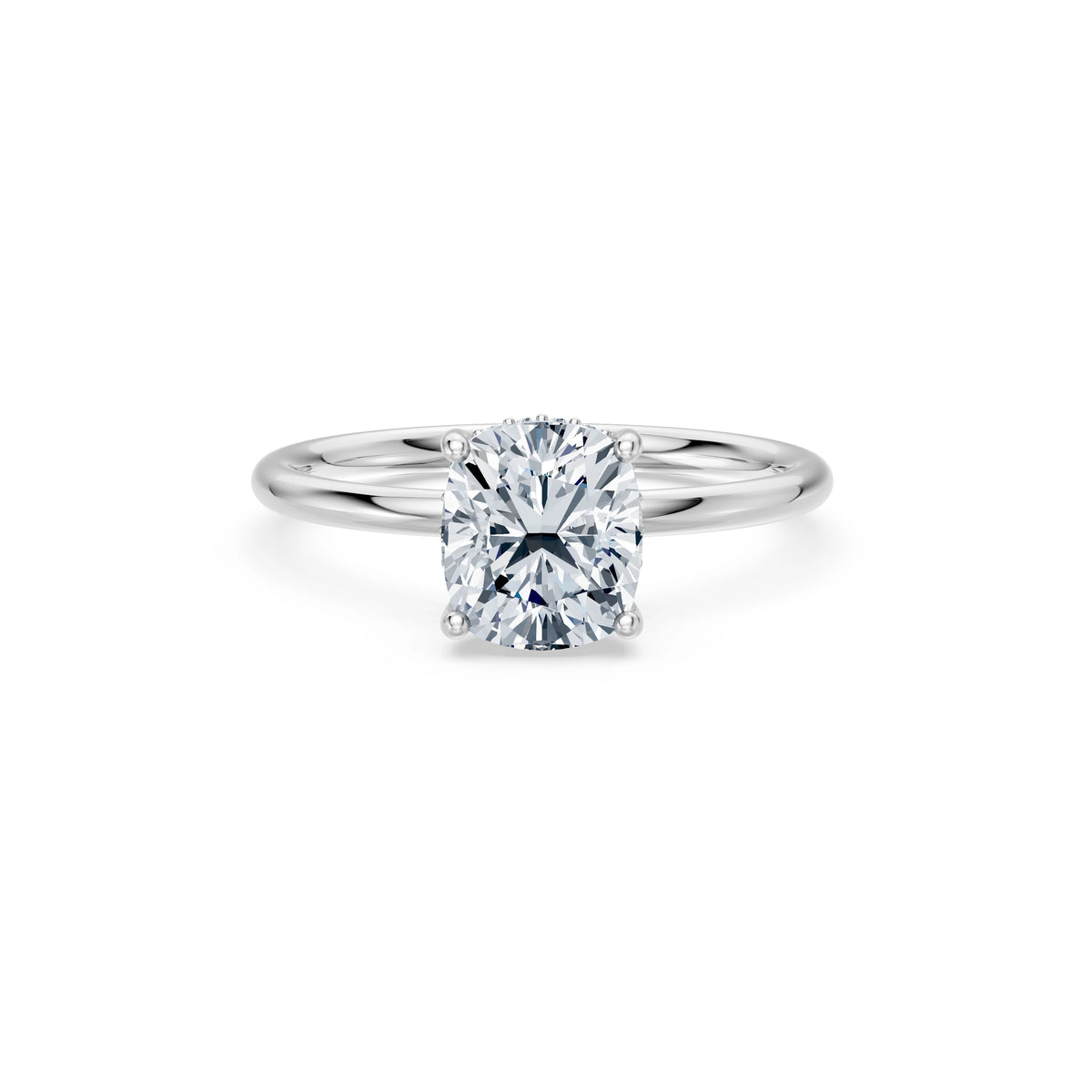 Inel de Logodnă Solitaire din Aur, Diamant Cushion 2,00 CT