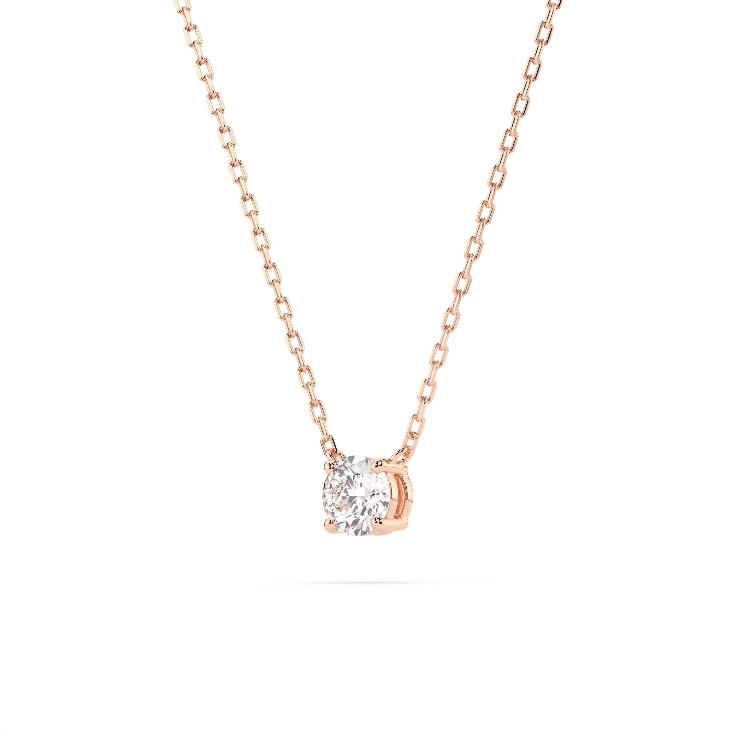 Colier din Aur cu Diamant Rotund Briliant 0.15 CT