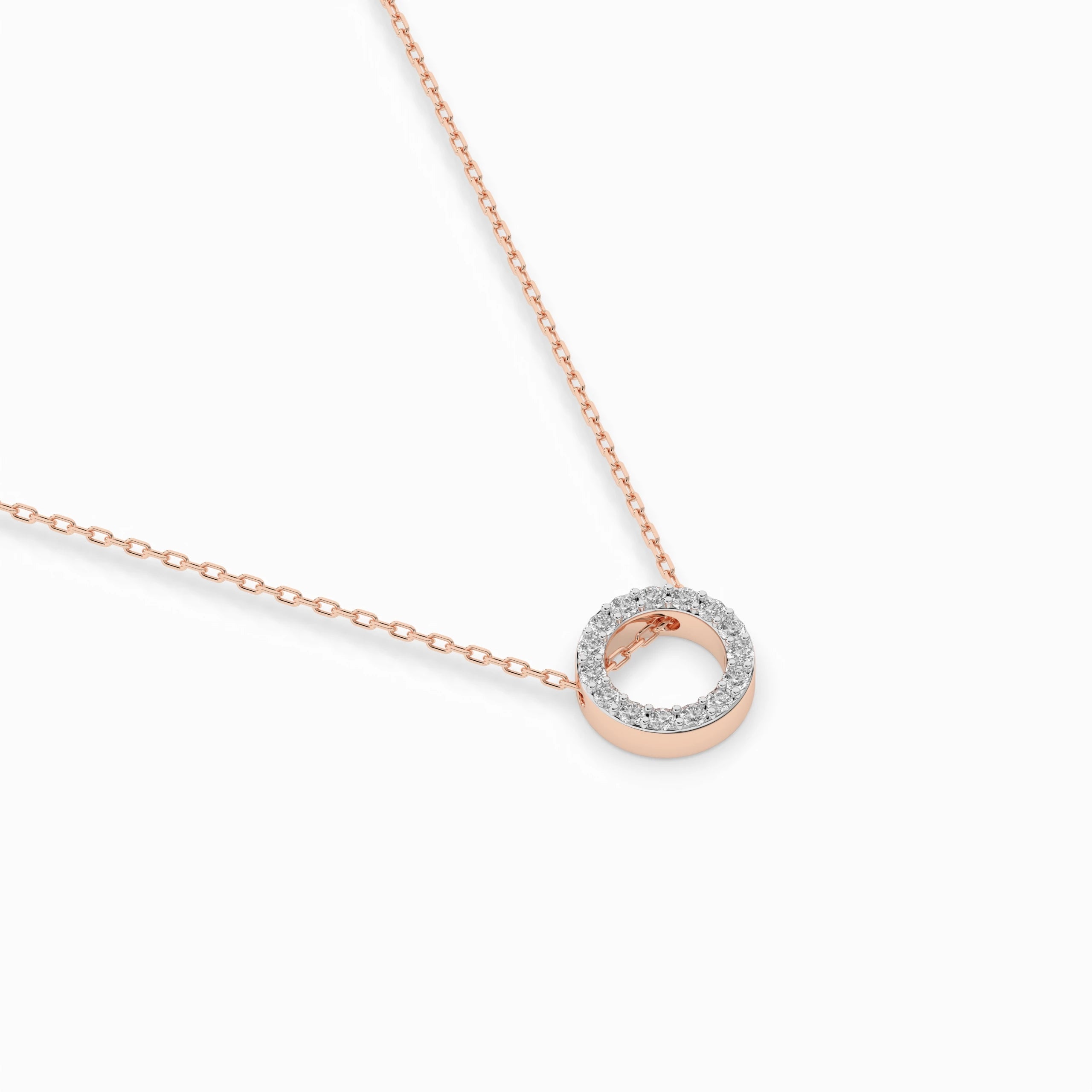 Colier din Aur cu Diamante Rotunde Briliant 0.09 CT