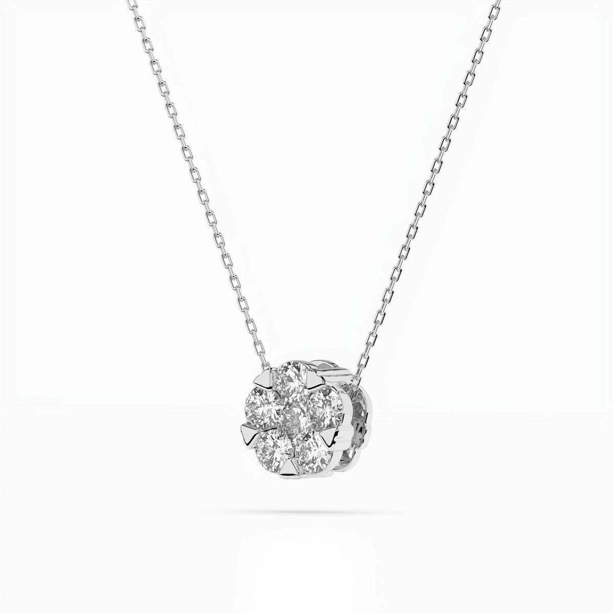 Colier din Aur cu Diamante, Forma Rotund Briliant, 0,37 CT
