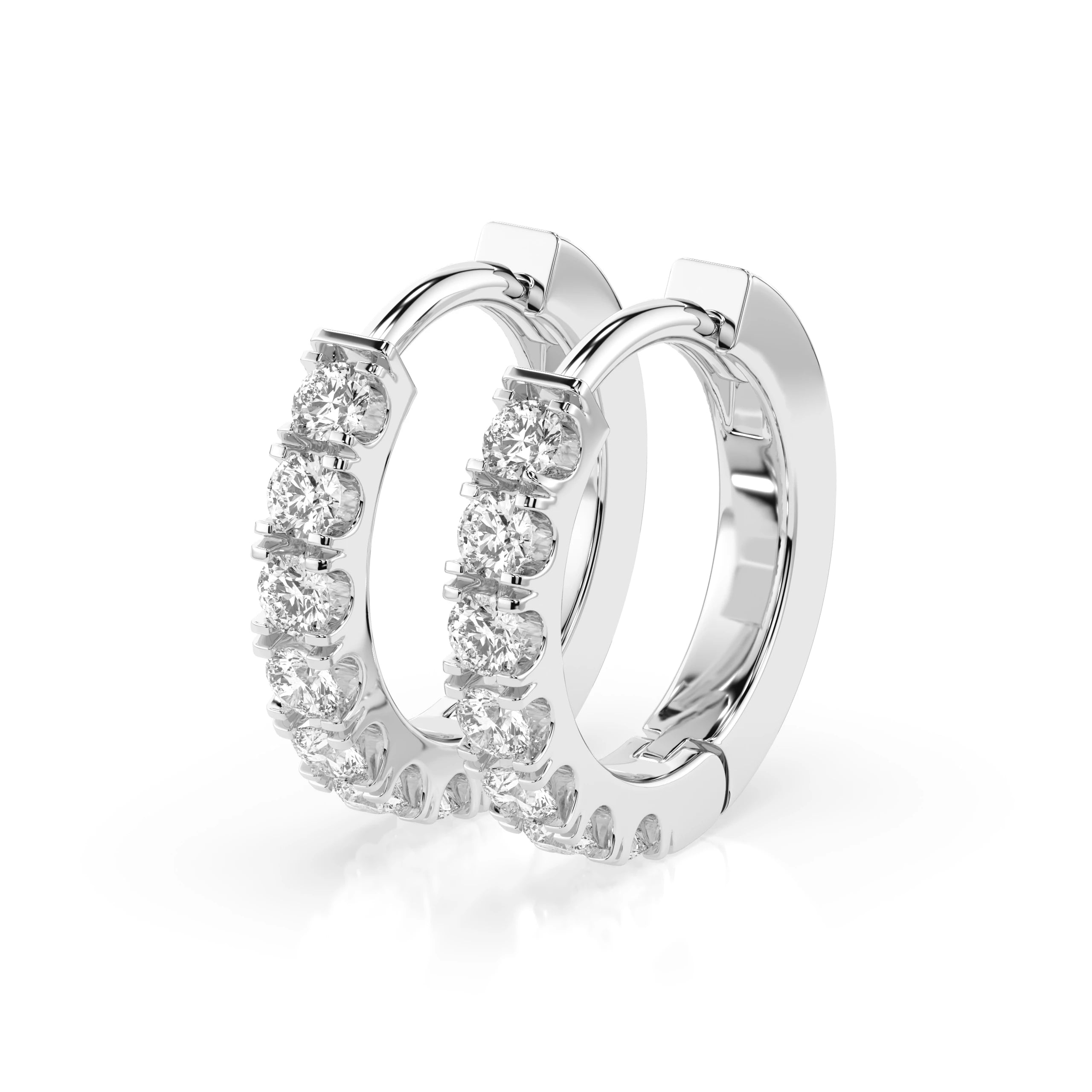 Cercei din Aur cu Diamante Rotunde Briliant 0.42 CT