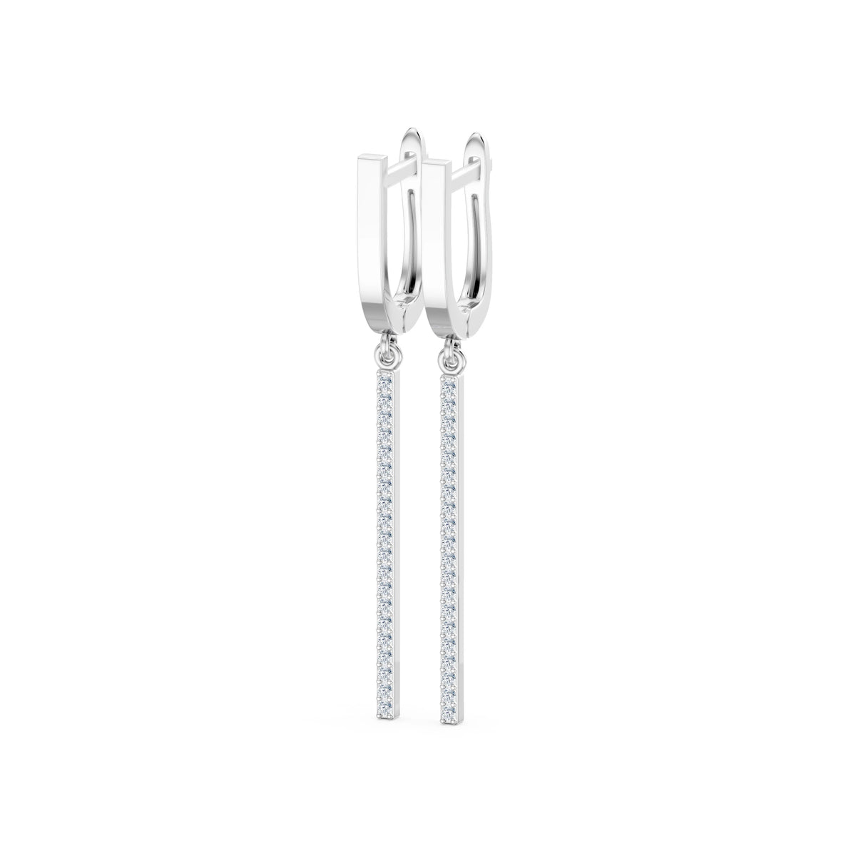 Cercei din Aur cu Diamante, Forma Rotund Briliant, 0,24 CT