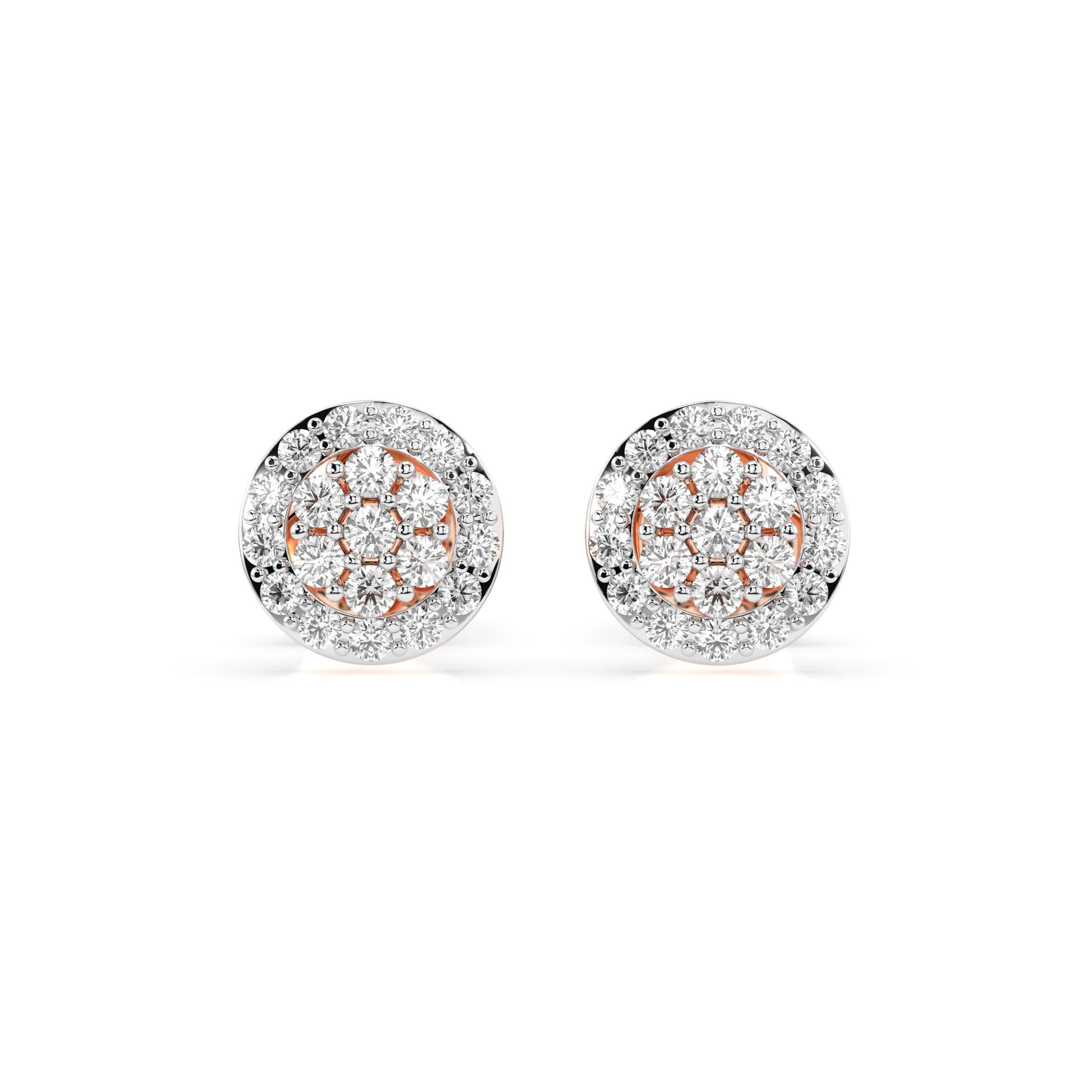 Cercei din Aur cu Diamante Rotunde Briliant 0.30 CT