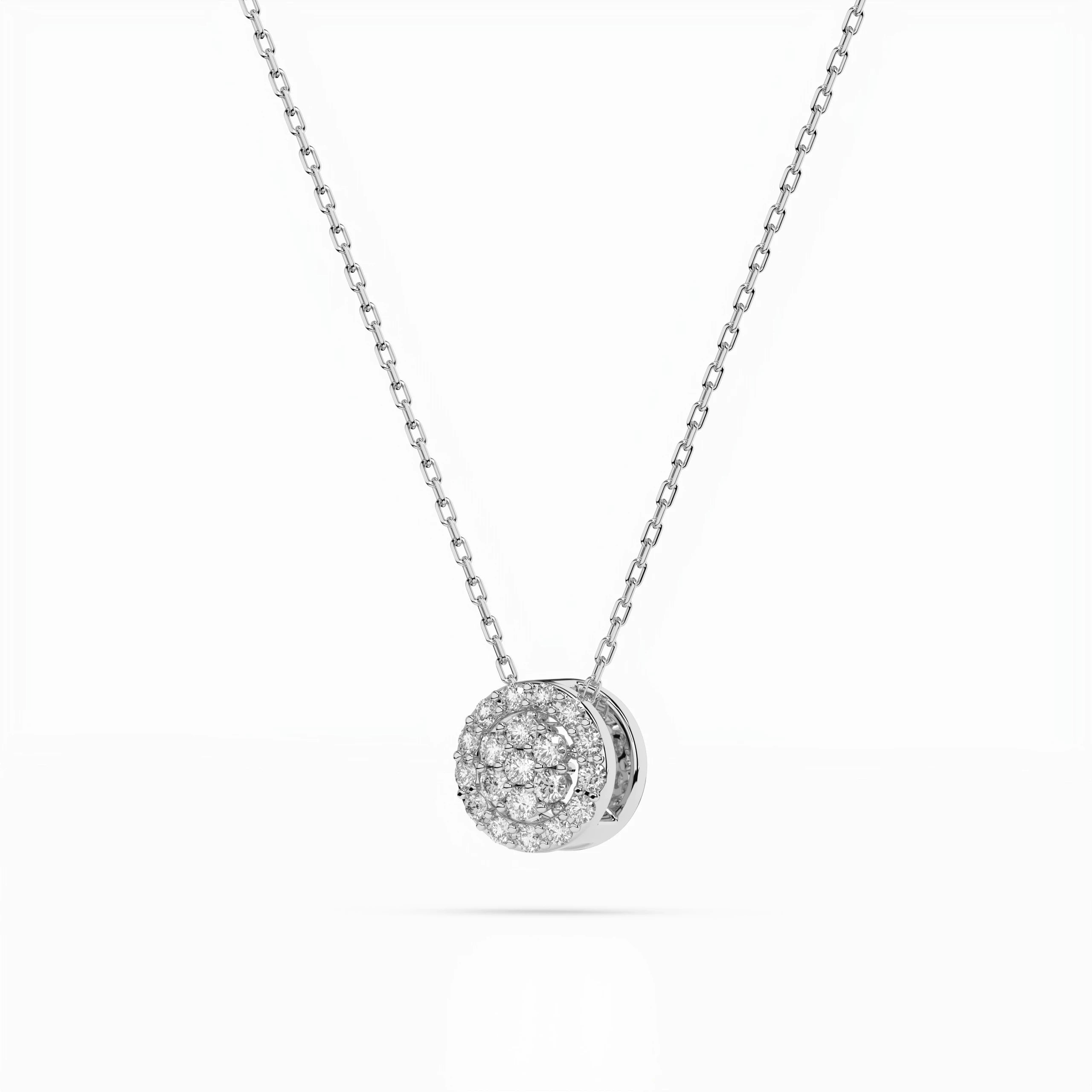 Colier din Aur cu Diamante Rotunde Briliant 0.15 CT