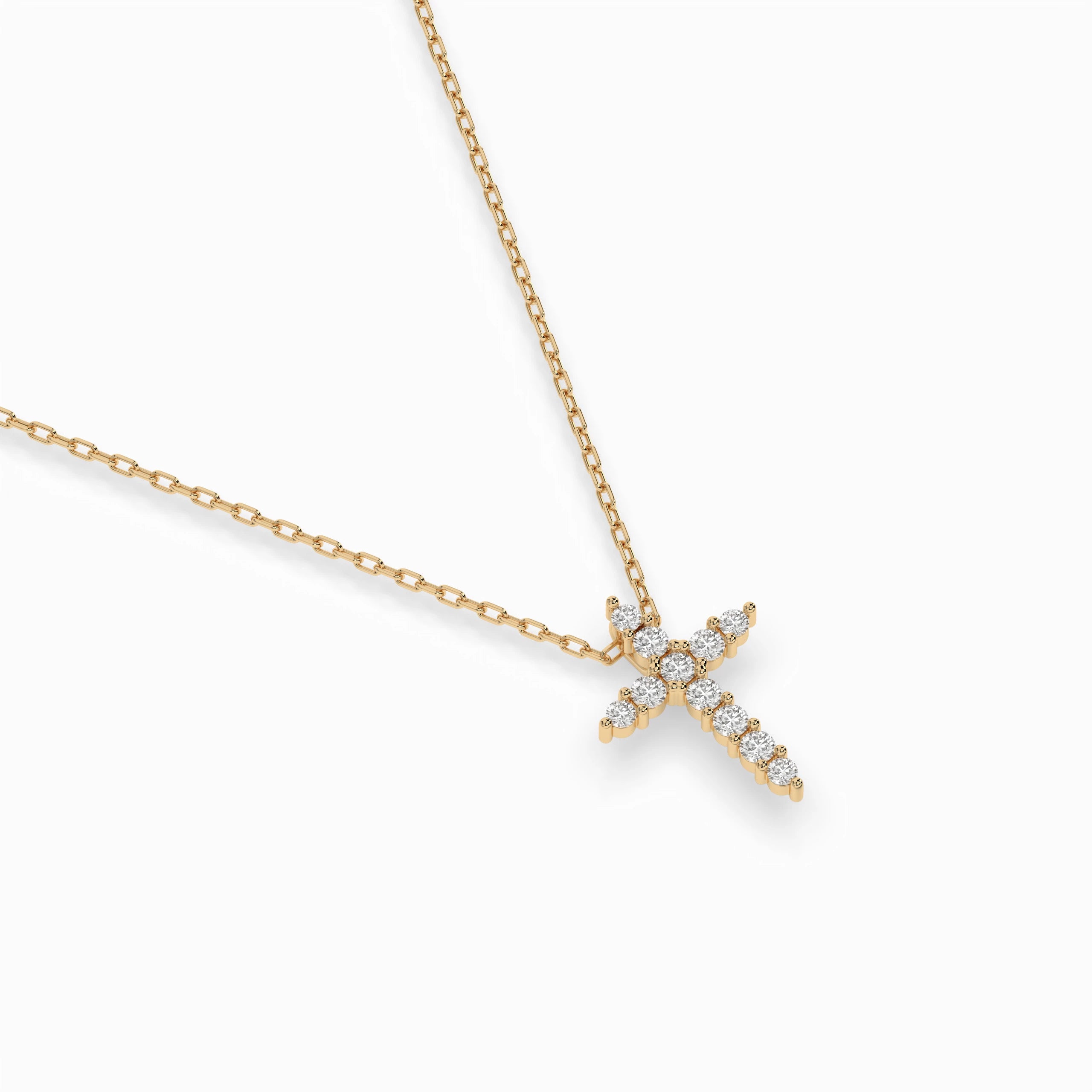 Colier din Aur cu Diamante Rotunde Briliant 0.09 CT