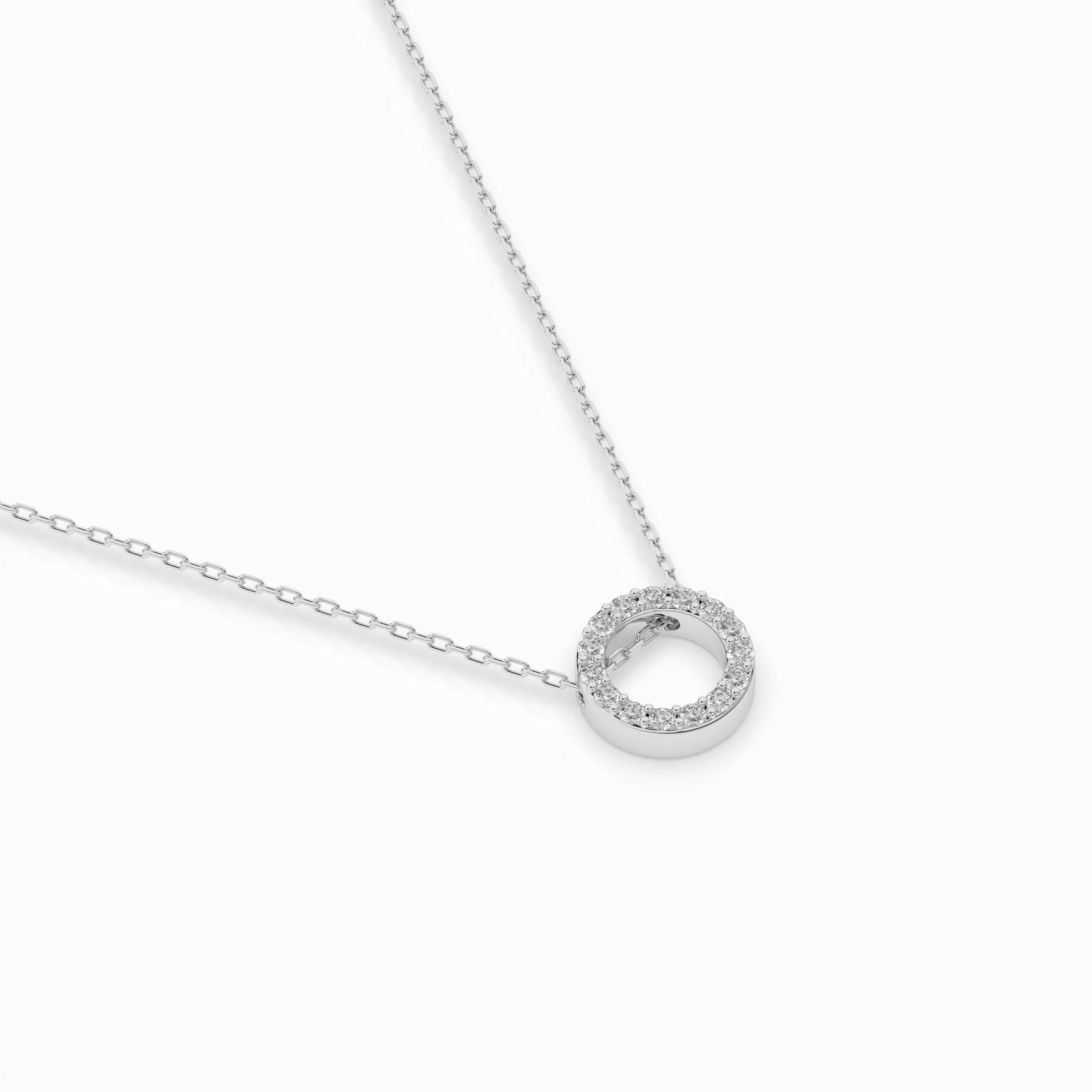 Colier din Aur cu Diamante Rotunde Briliant 0.09 CT