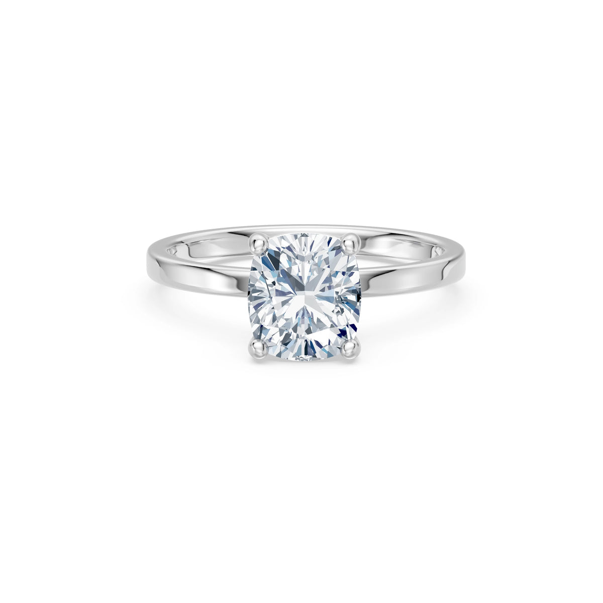 Inel de Logodnă Solitaire din Aur, Diamant Cushion 2,00 CT