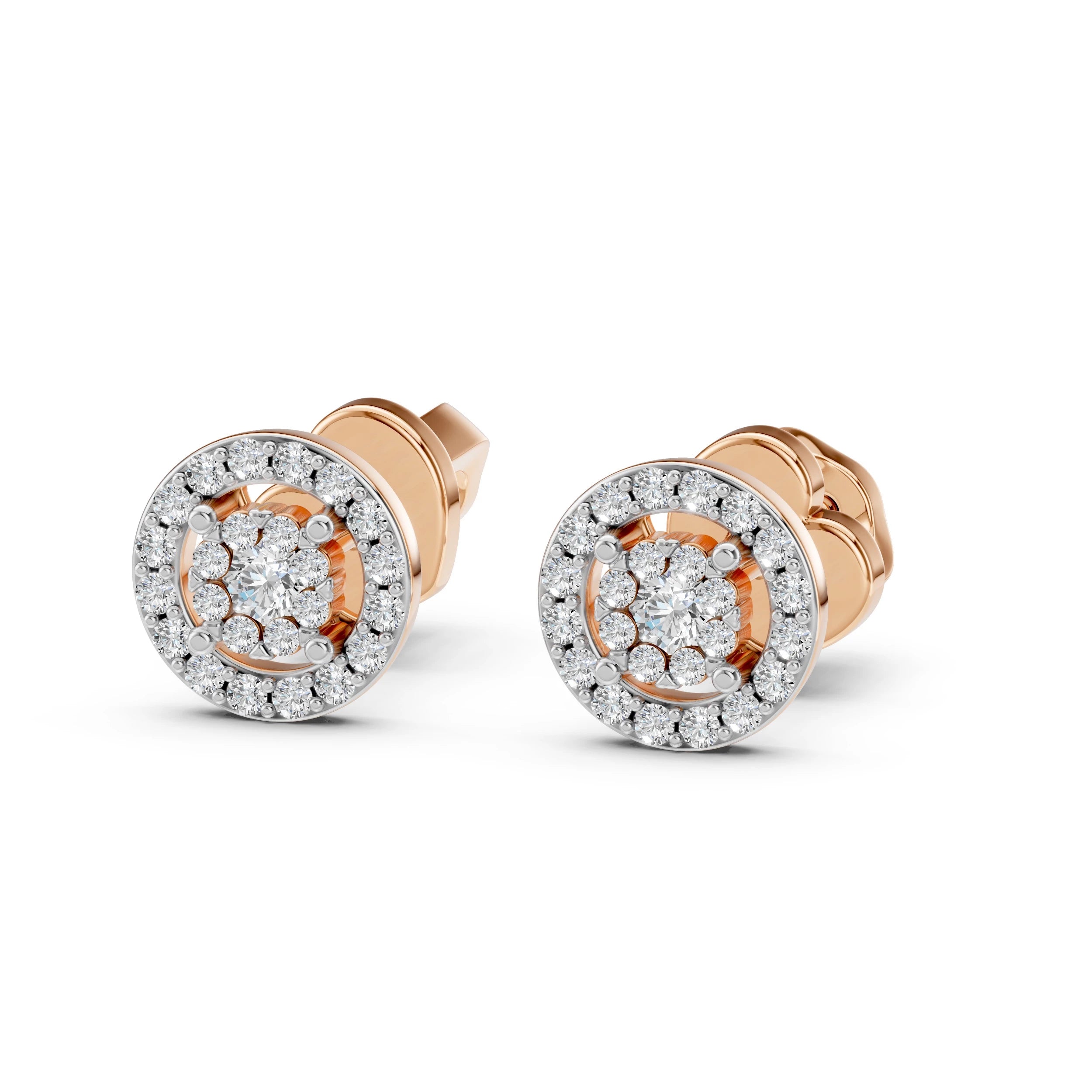 Cercei din Aur cu Diamante Rotunde Briliant 0.28 CT