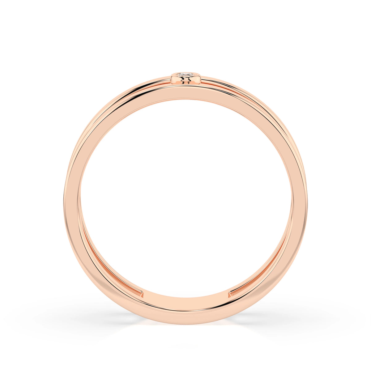 Inel din Aur cu Diamant, Forma Rotund Briliant, 0,02 CT