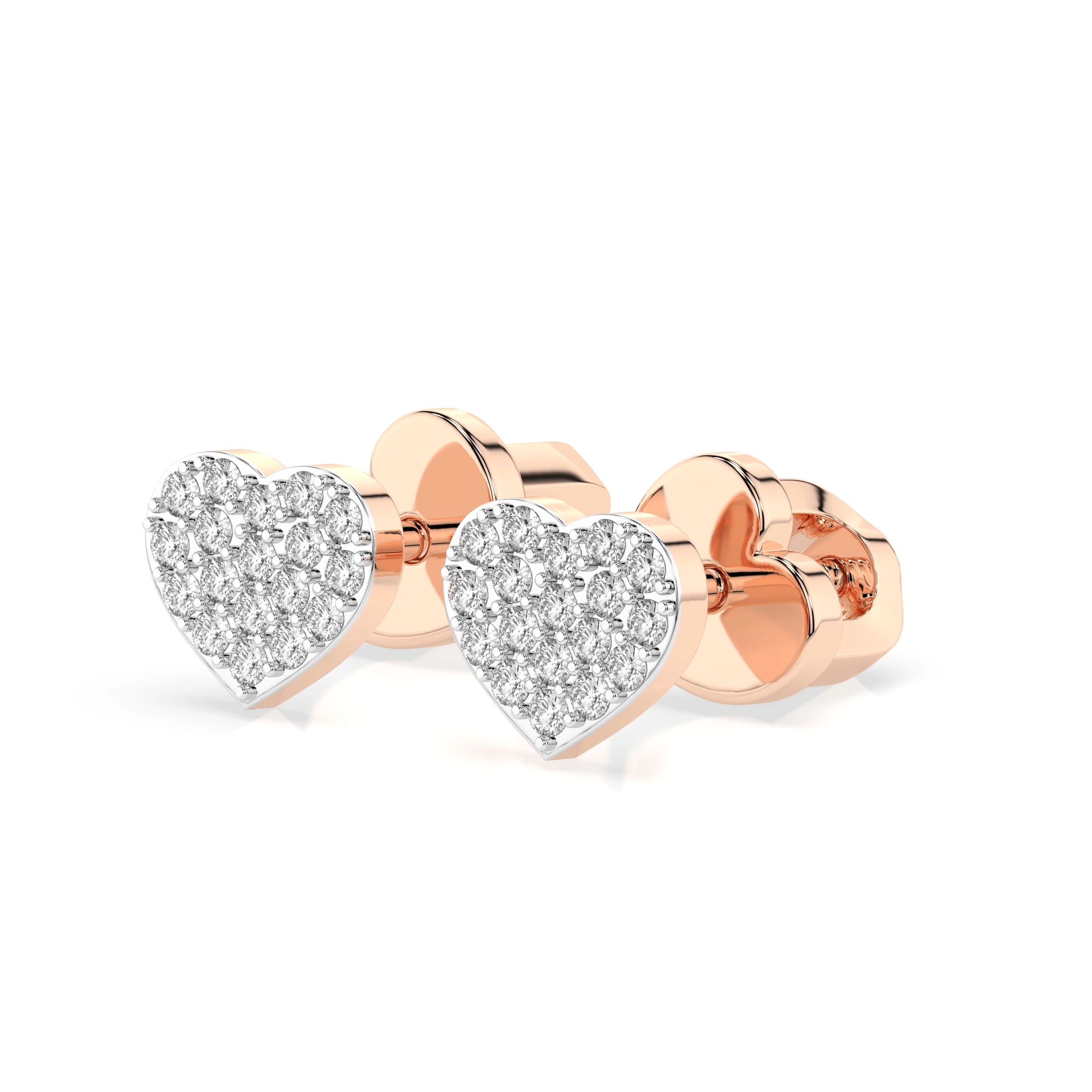 Cercei din Aur cu Diamante Rotunde Briliant 0.18 CT