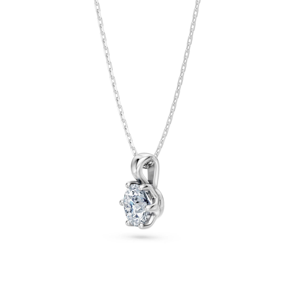 Colier din Aur cu Diamant, Forma Rotund Briliant, 0,50 CT