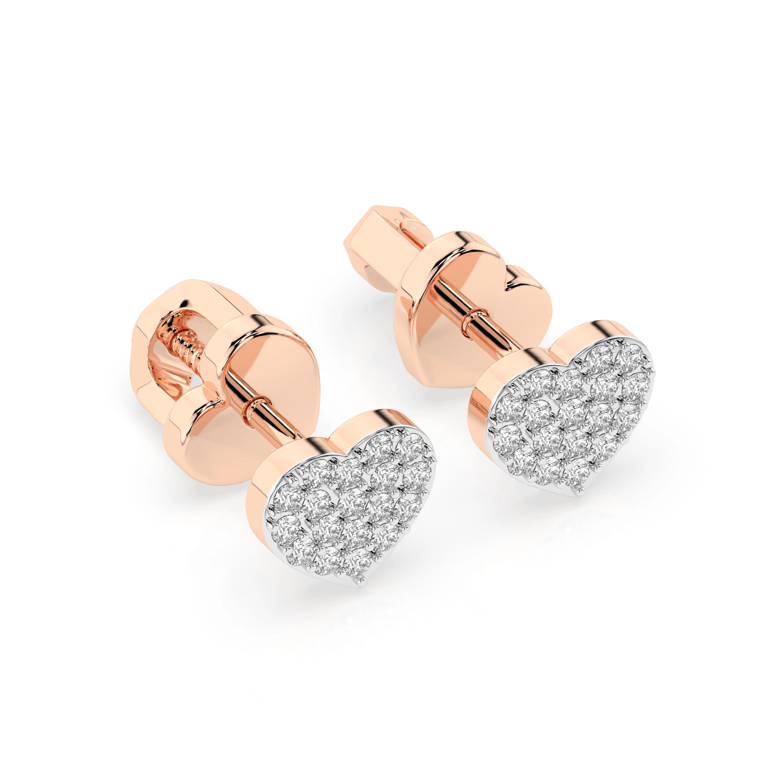 Cercei din Aur cu Diamante Rotunde Briliant 0.18 CT