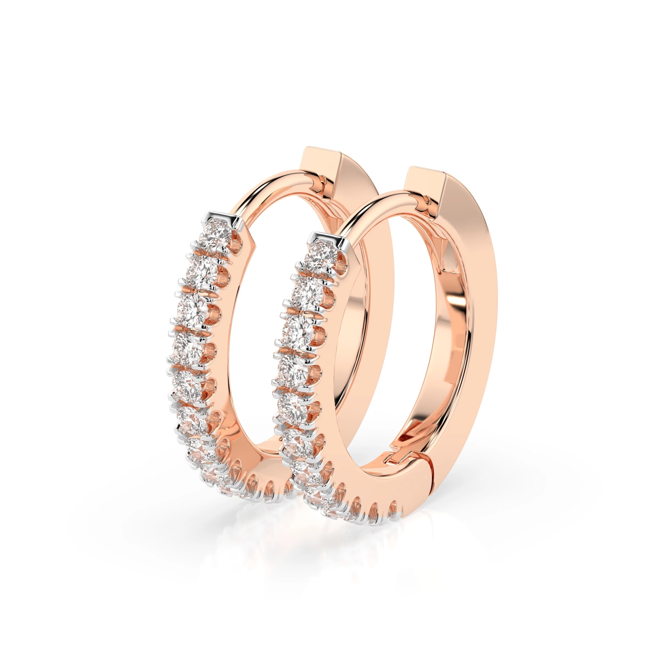 Cercei din Aur cu Diamante Rotunde Briliant 0.22 CT