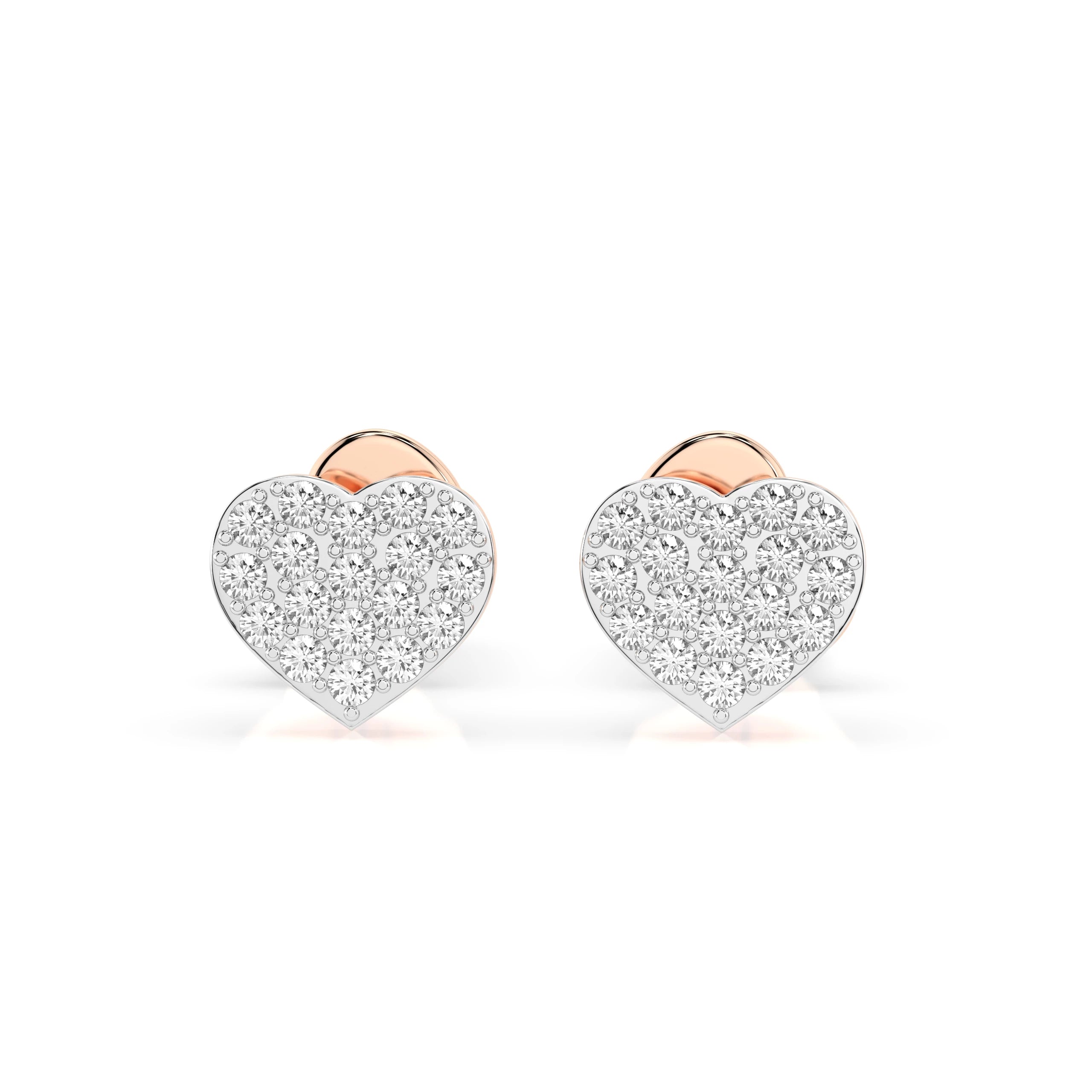 Cercei din Aur cu Diamante Rotunde Briliant 0.18 CT