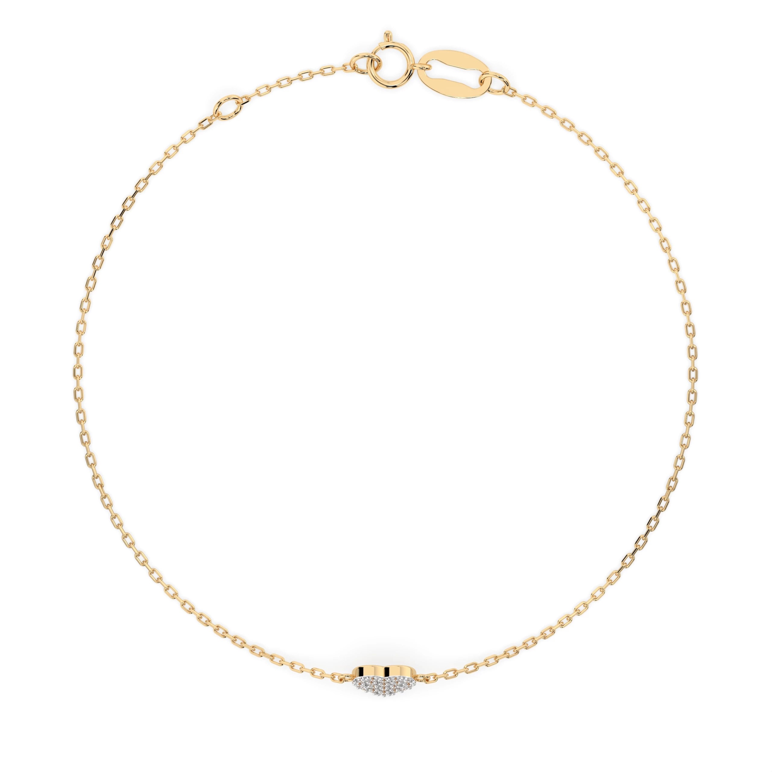 Brățară din Aur cu Diamante Rotunde Briliant 0.09 CT