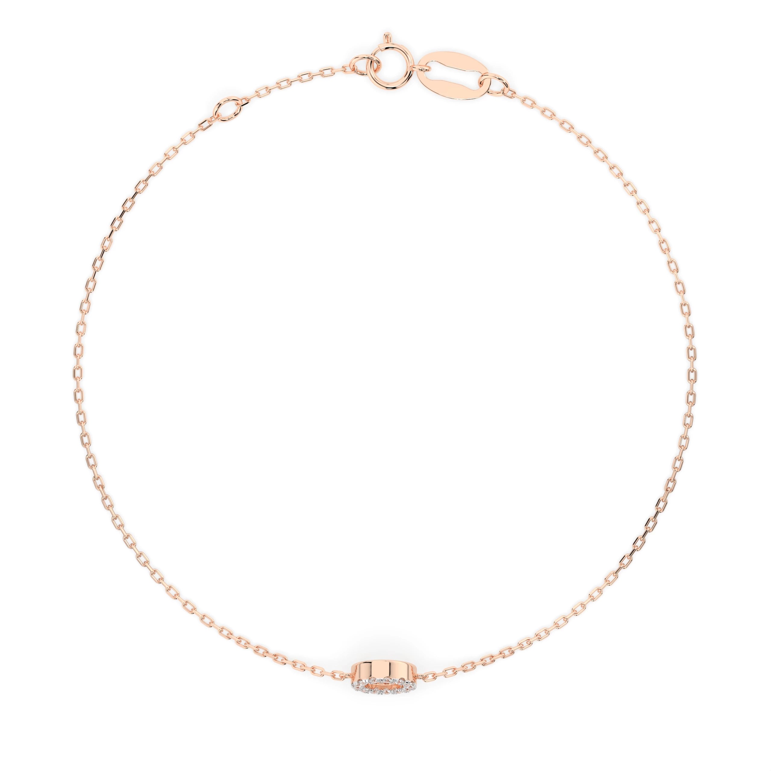 Brățară din Aur cu Diamante Rotunde Briliant 0.07 CT