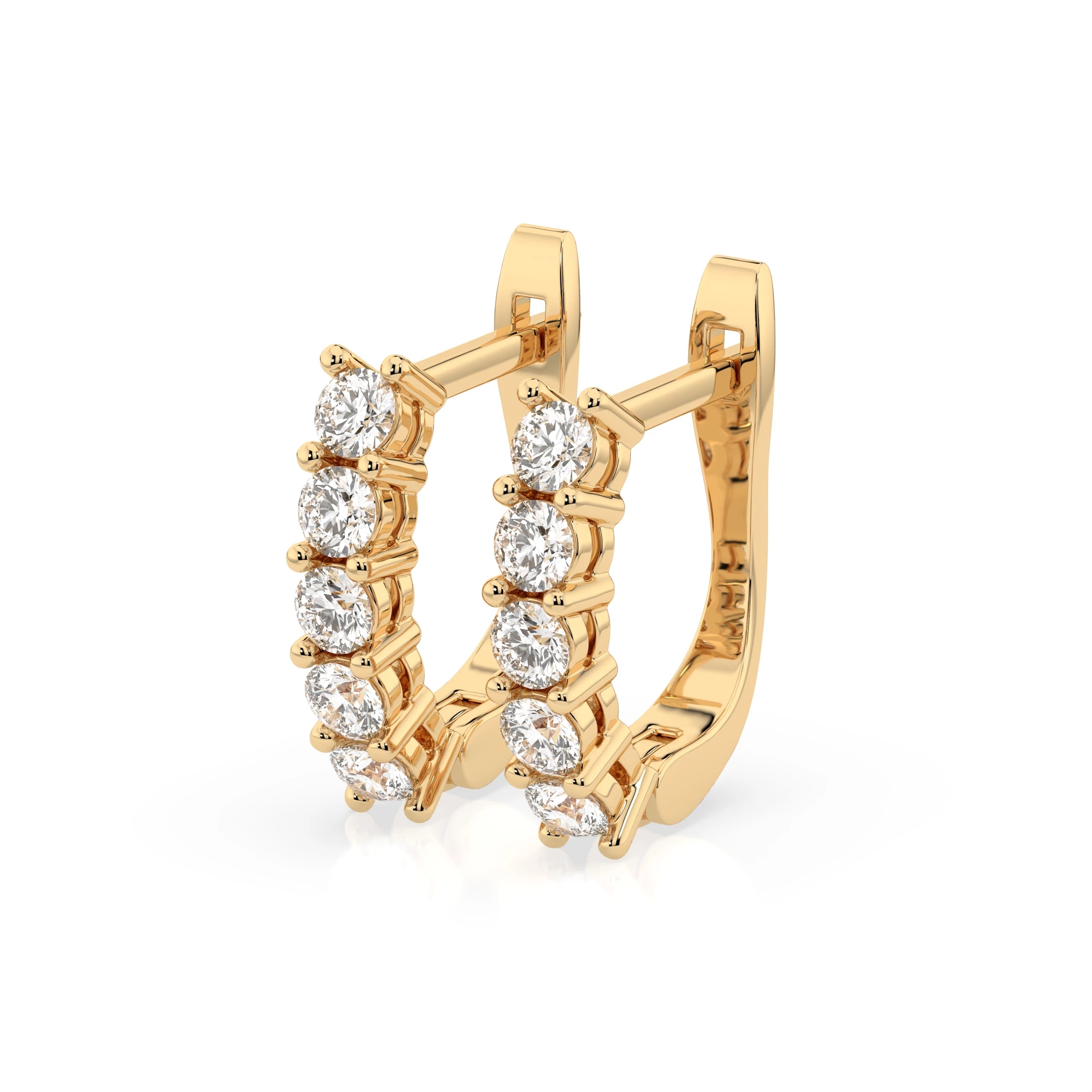 Cercei din Aur cu Diamante Rotunde Briliant 0.60 CT