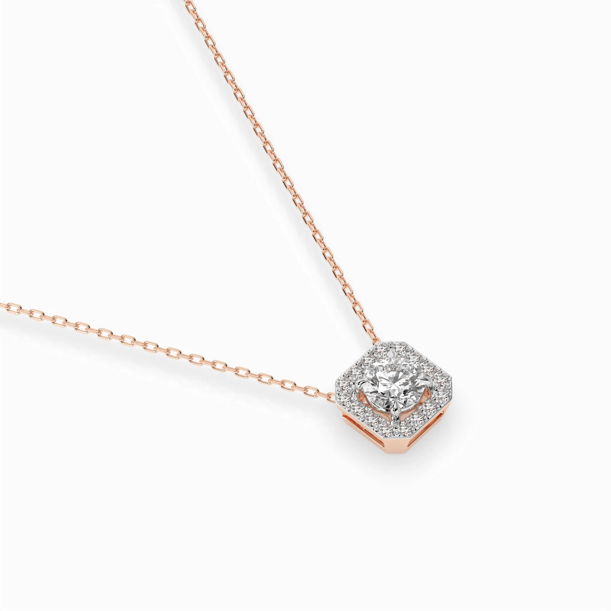 Colier din Aur cu Diamante, Forma Rotund Briliant, 0,30 CT