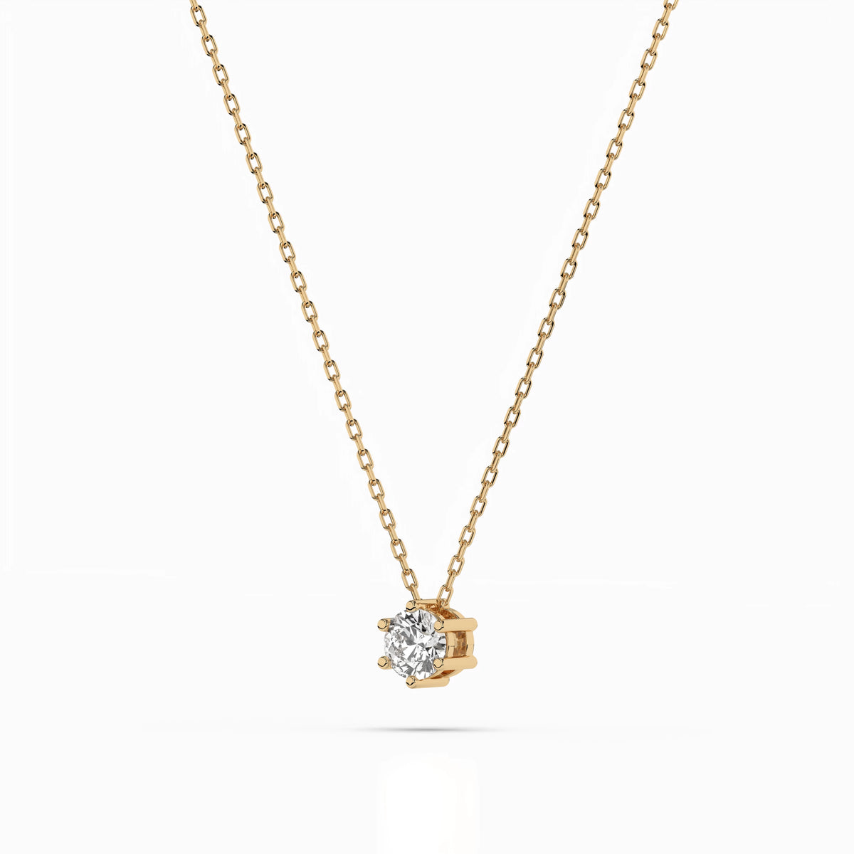 Colier din Aur cu Diamant, Forma Rotund Briliant, 0,10 CT