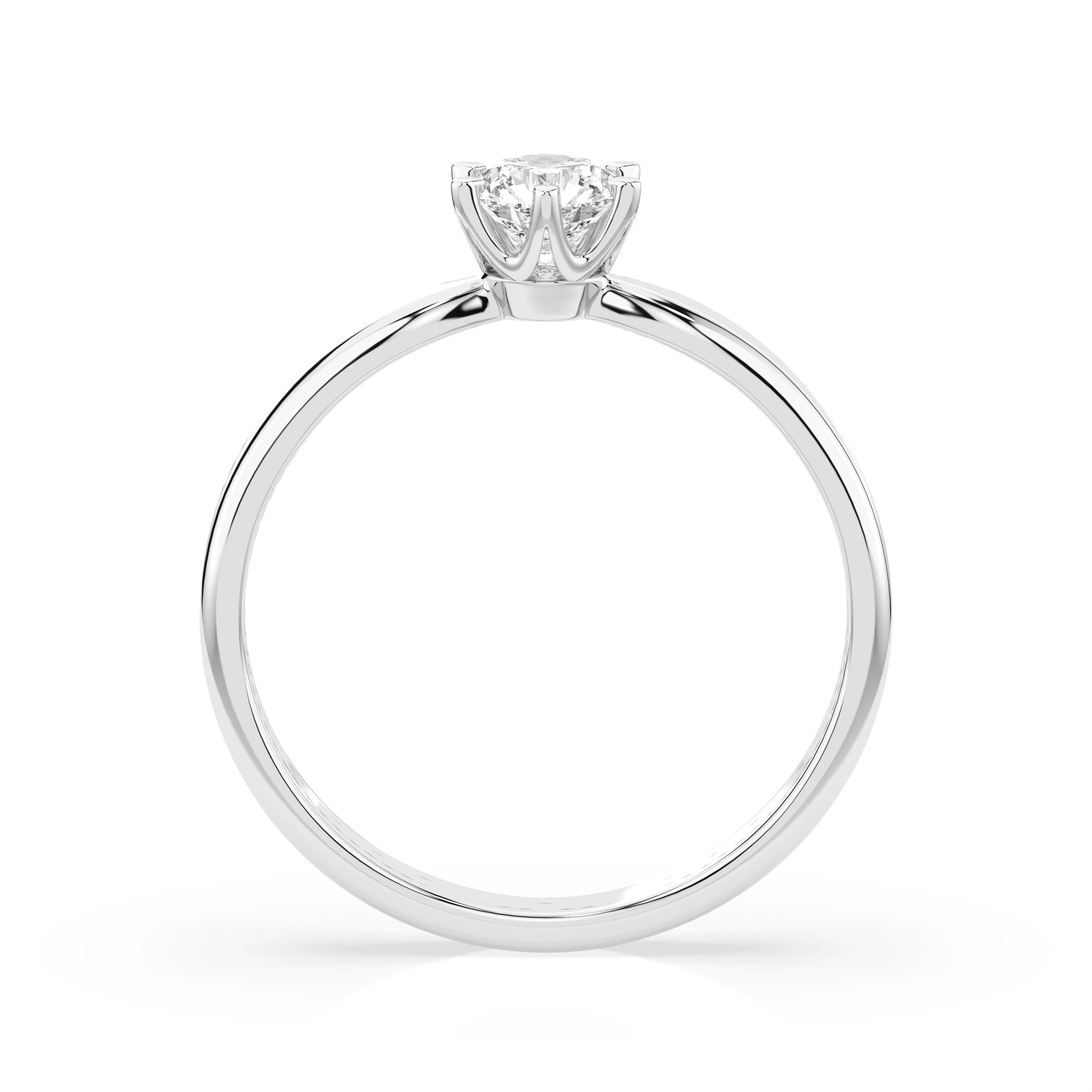 Inel de Logodnă Solitaire din Aur, Diamant Rotund Briliant 0.30 CT