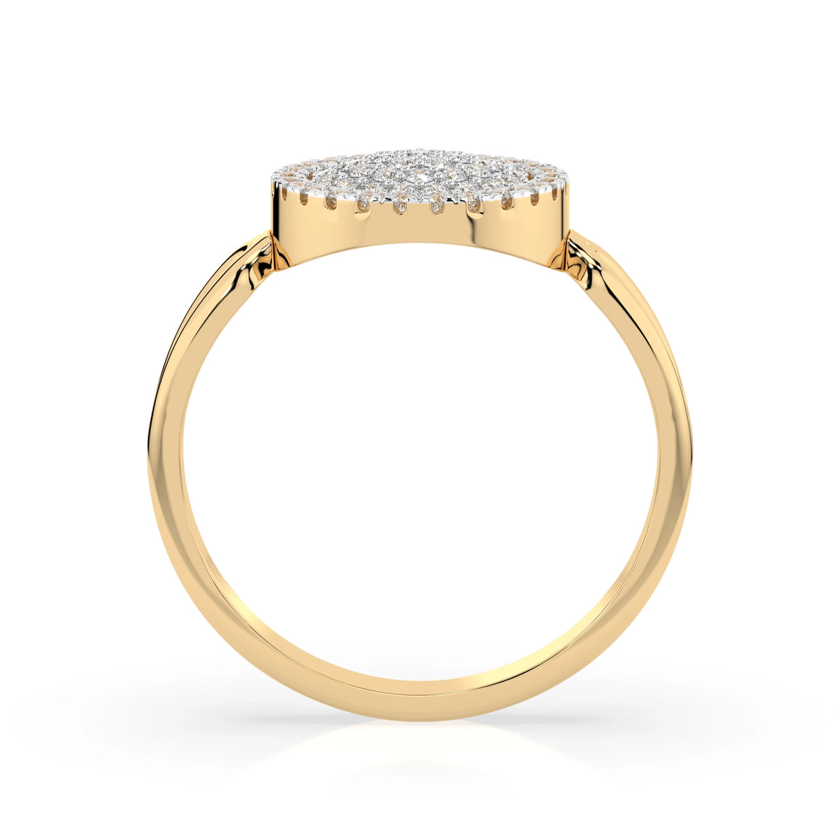 Inel din Aur cu Diamante, Forma Rotund Briliant, 0,52 CT