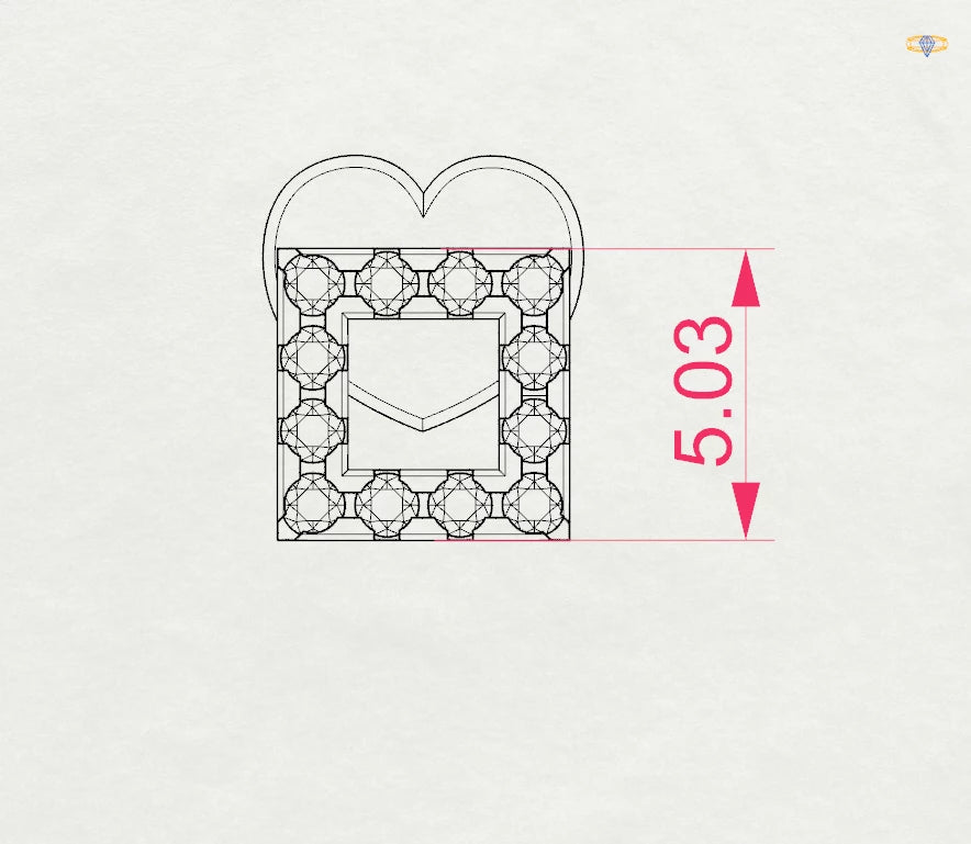 Cercei din Aur cu Diamante Rotunde Briliant 0.14 CT