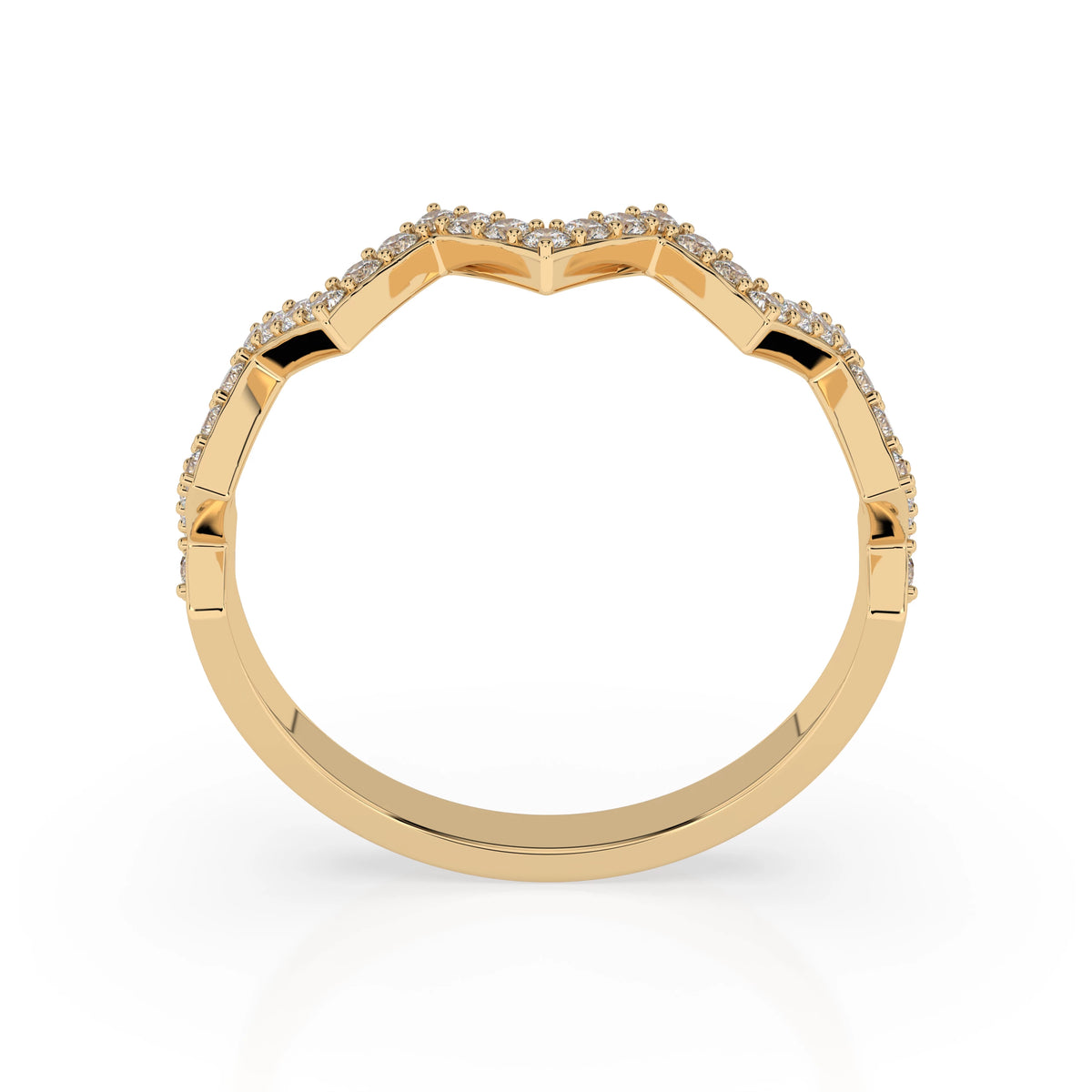 Inel din Aur cu Diamante, Forma Rotund Briliant, 0,26 CT