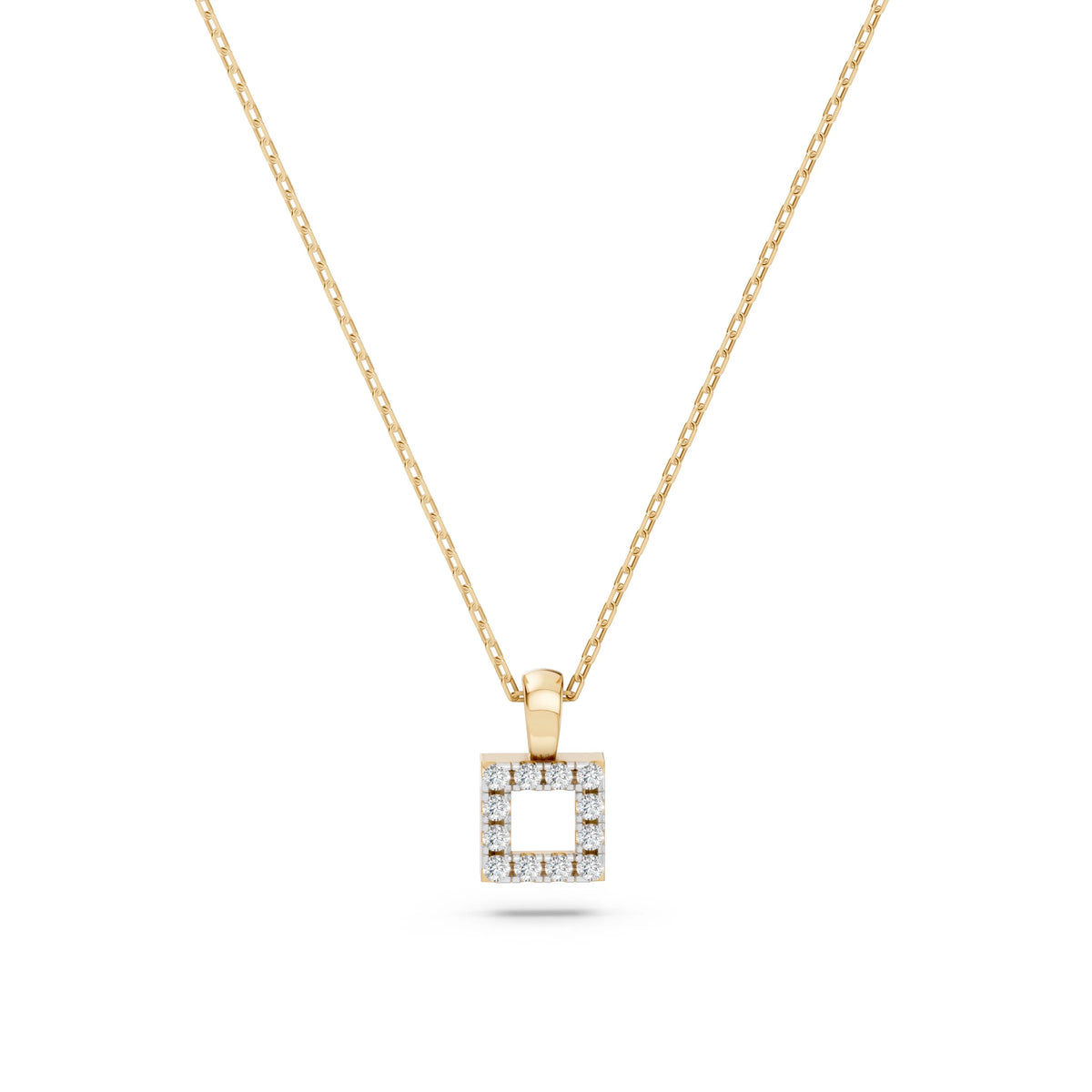 Colier din Aur cu Diamante Rotunde Briliant 0.06 CT