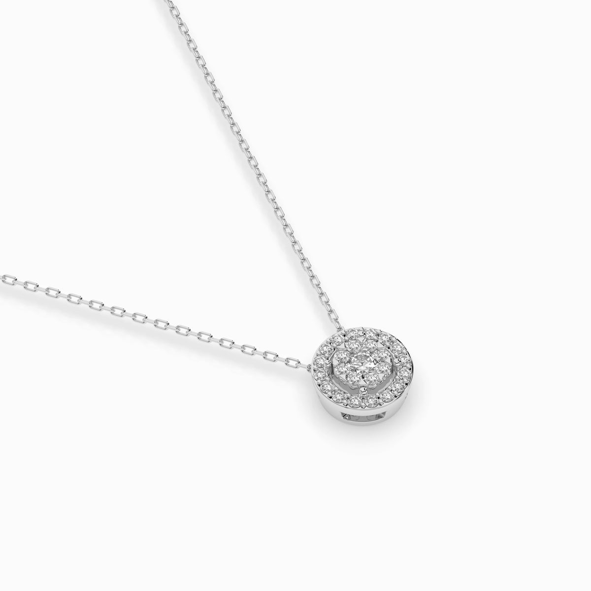 Colier din Aur cu Diamante, Forma Rotund Briliant, 0,18 CT