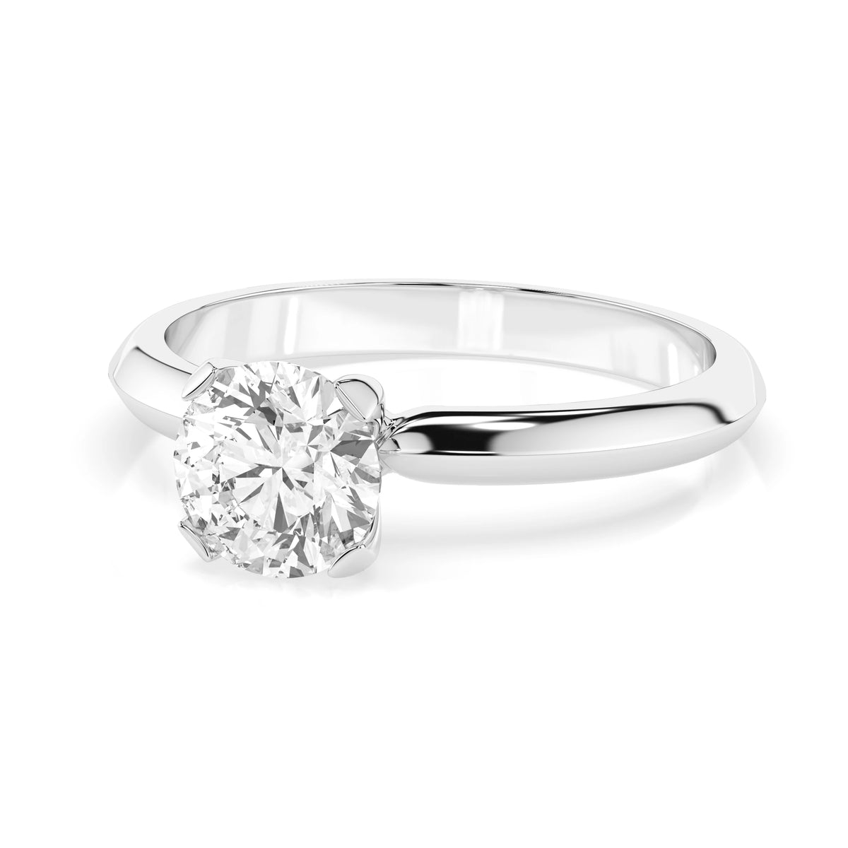 Inel de Logodnă Solitaire din Aur, Diamant Rotund Briliant 0,50 CT