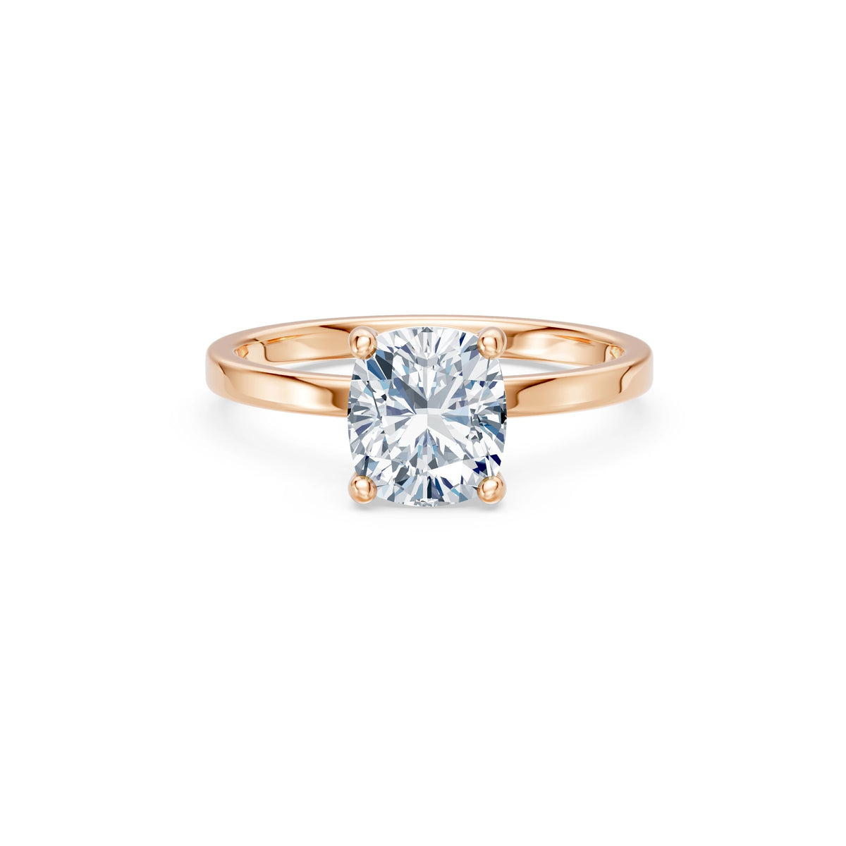 Inel de Logodnă Solitaire din Aur, Diamant Cushion 2,00 CT