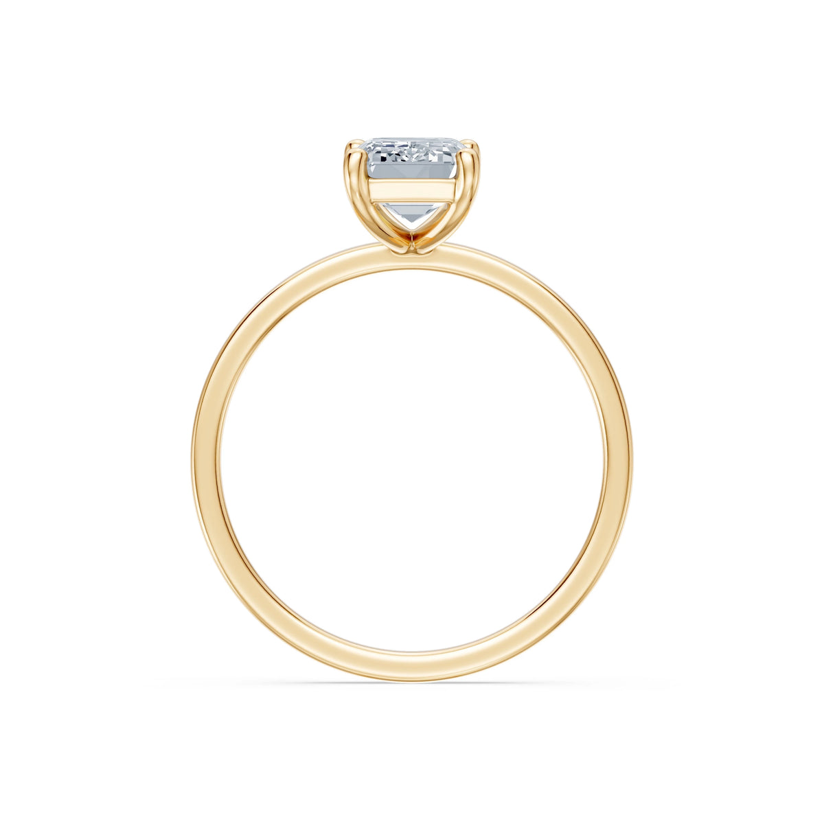 Inel de Logodnă Solitaire din Aur, Diamant Emerald 1,50 CT