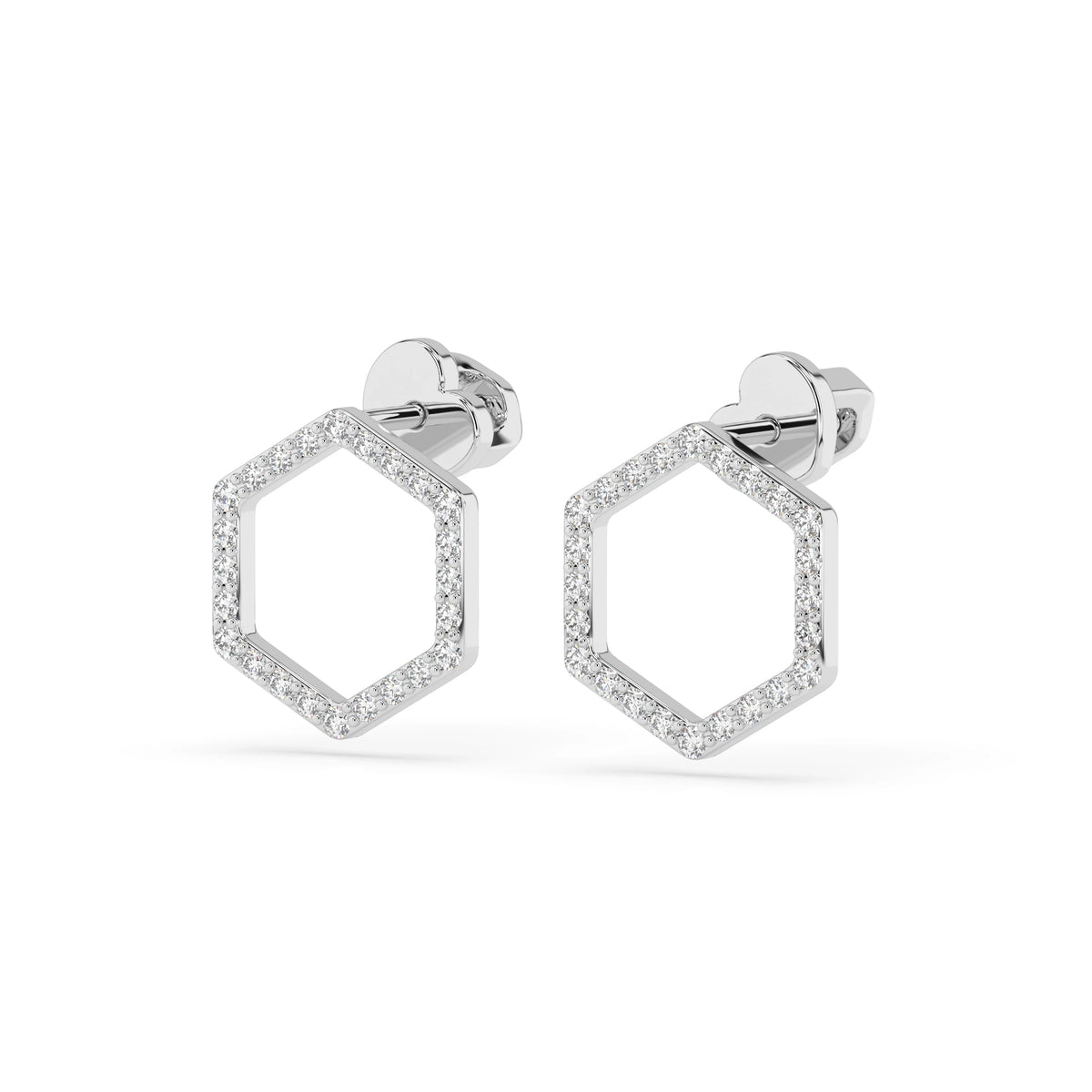 Cercei din Aur cu Diamante, Forma Rotund Briliant, 0,29 CT