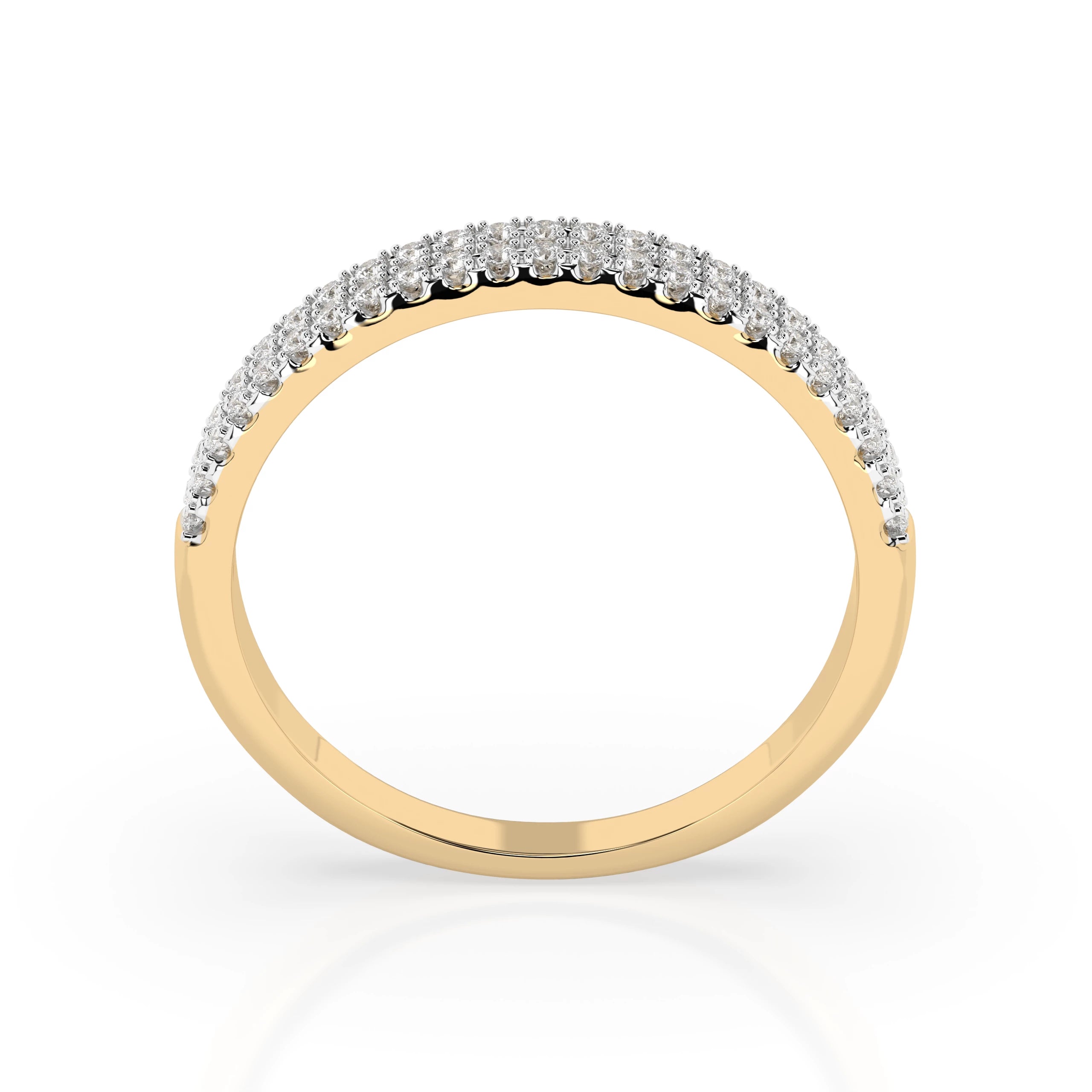 Inel din Aur cu Diamante Rotunde Briliant 0.18 CT