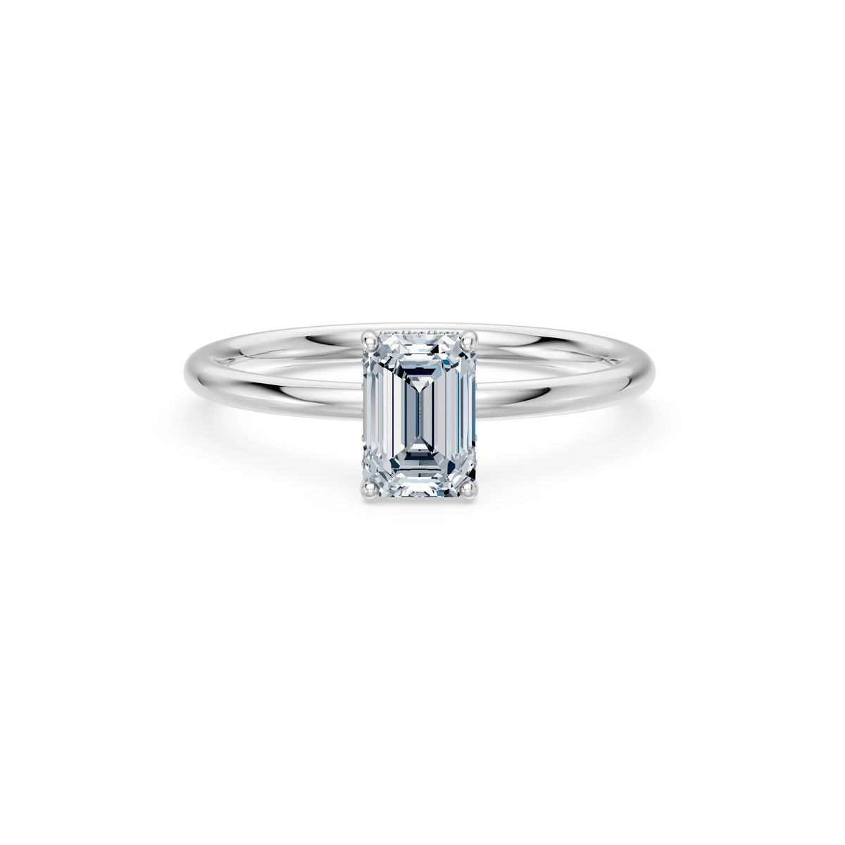 Inel de Logodnă Solitaire din Aur, Diamant Emerald 1,00 CT