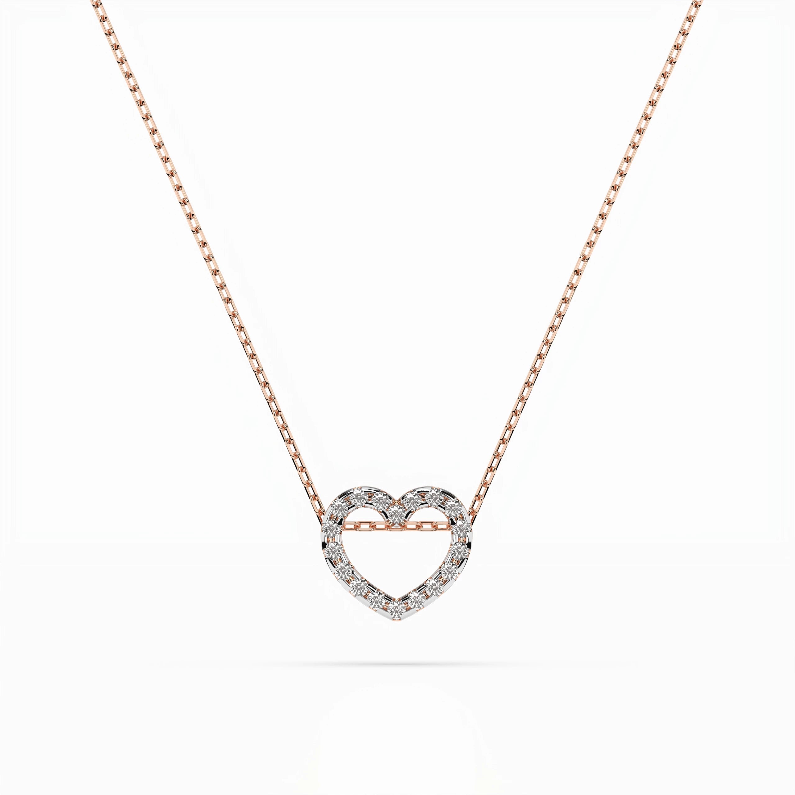 Colier din Aur cu Diamante Rotunde Briliant 0.09 CT