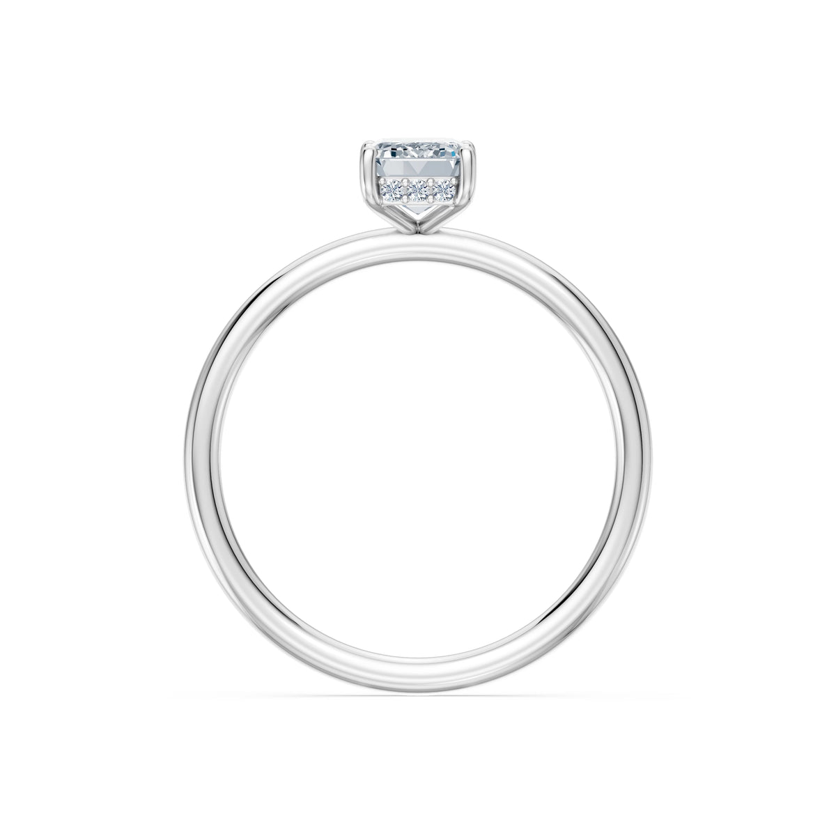 Inel de Logodnă Solitaire din Aur, Diamant Emerald 1,00 CT