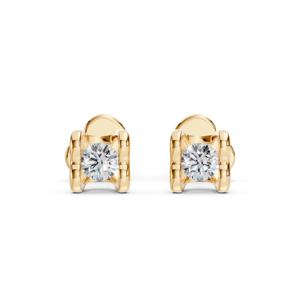 Cercei din Aur cu Diamante Rotunde Briliant 0.20 CT