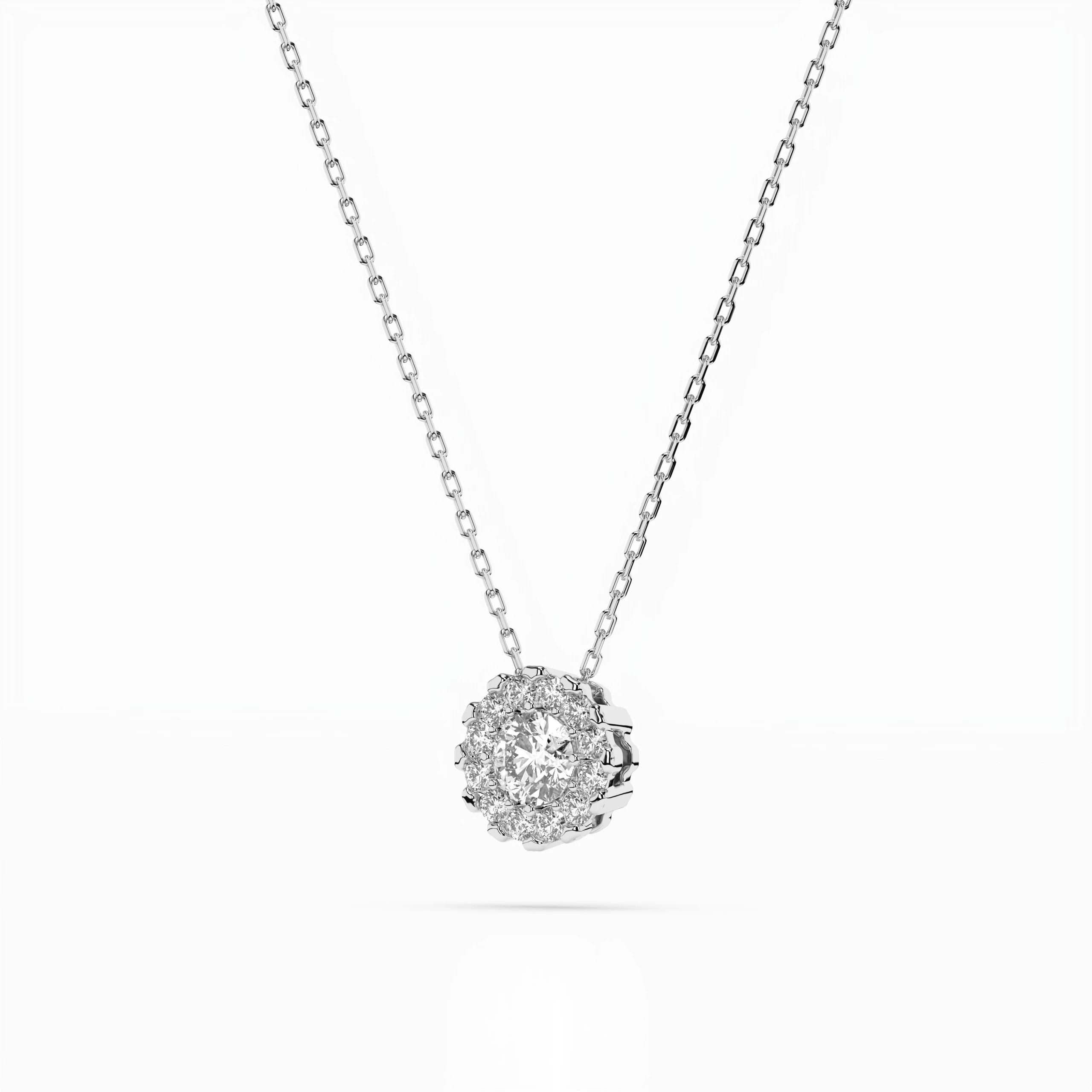 Colier din Aur cu Diamante Rotunde Briliant 0.20 CT