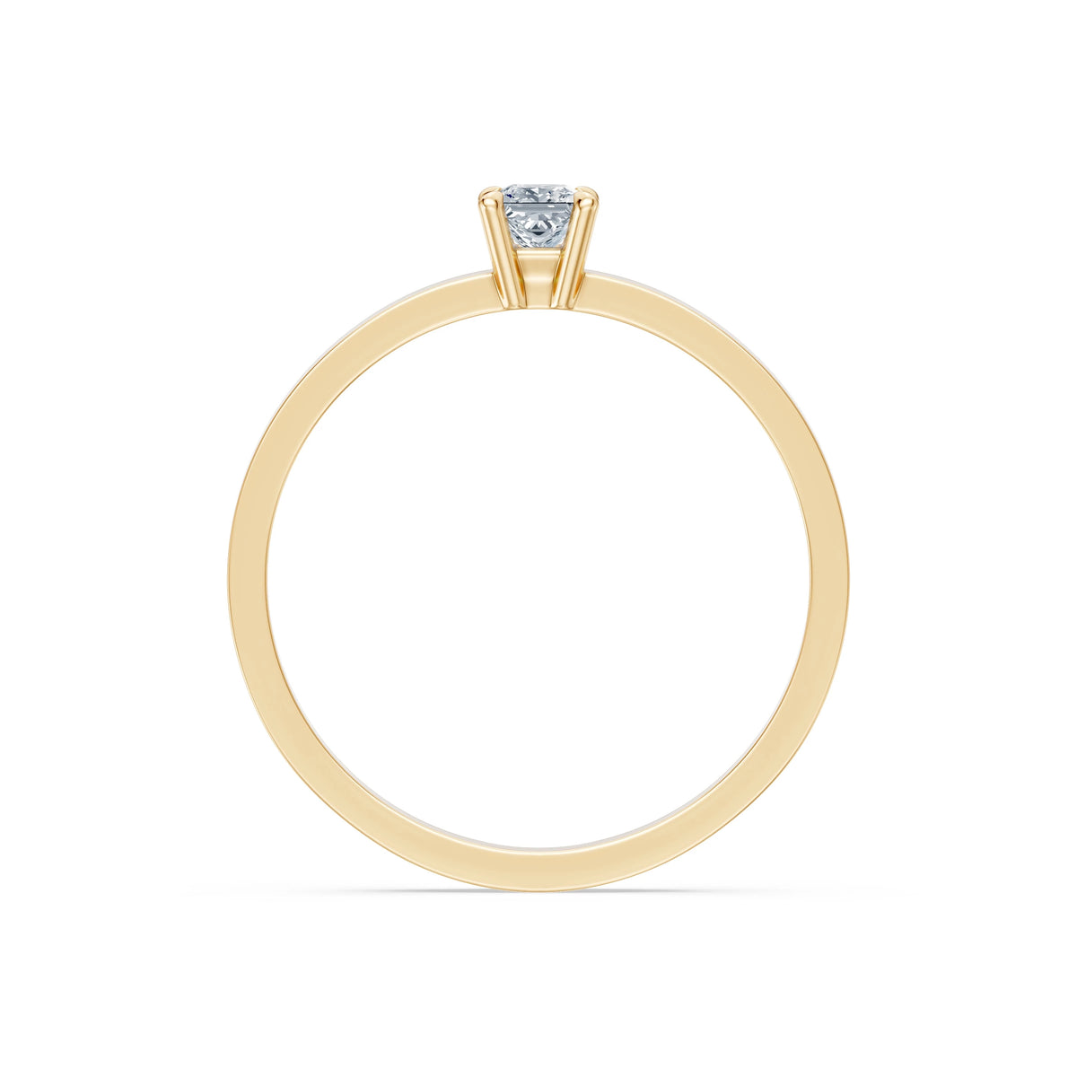 Inel de Logodnă Solitaire din Aur, Diamant Princess 0,17 CT