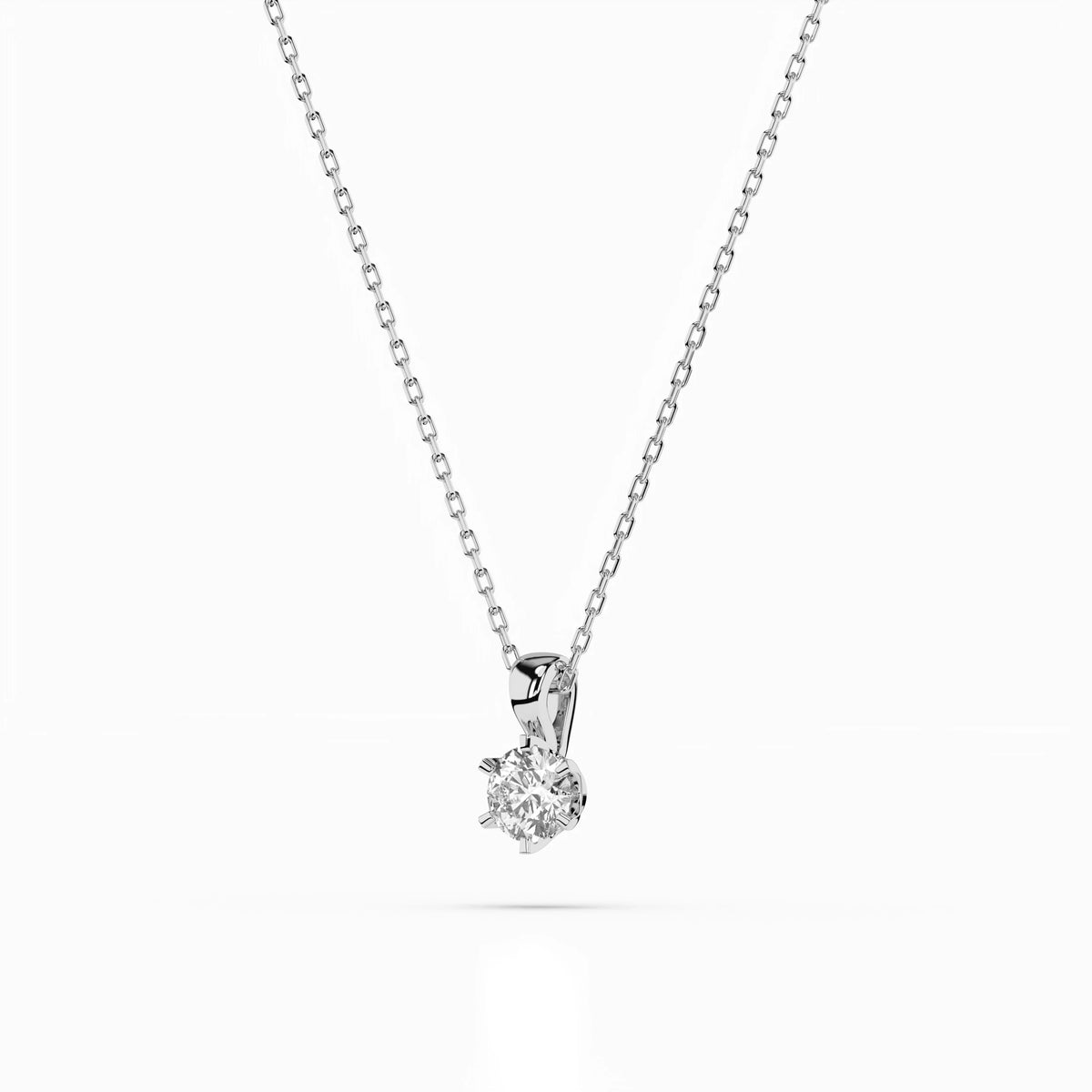 Colier din Aur cu Diamant, Forma Rotund Briliant, 0,15 CT