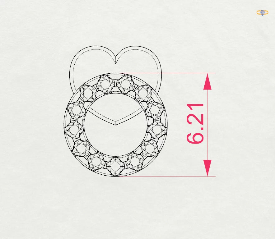 Cercei din Aur cu Diamante Rotunde Briliant 0.16 CT