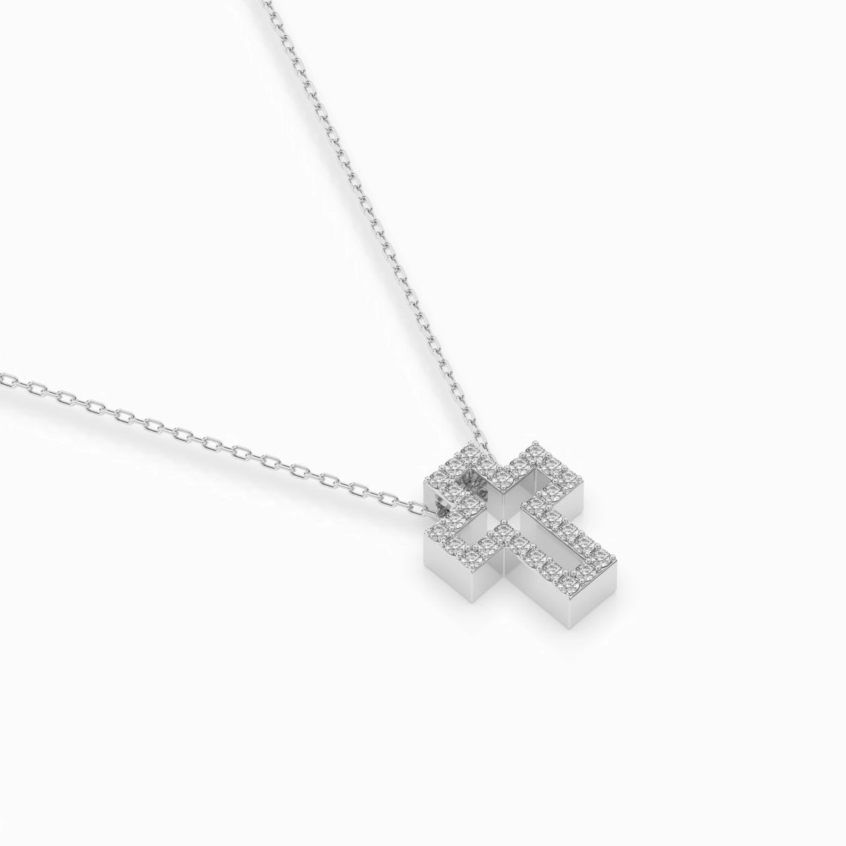 Colier din Aur cu Diamante, Forma Rotund Briliant, 0,17 CT