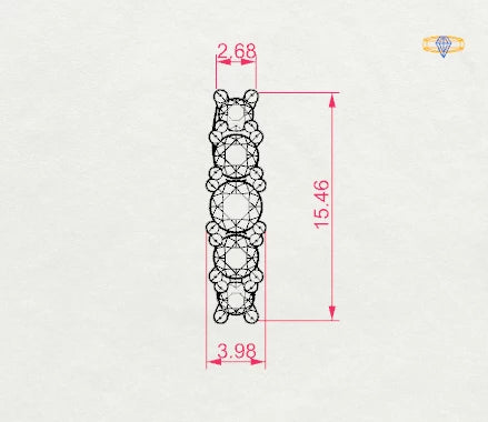 Cercei din Aur cu Diamante Rotunde Briliant 0.85 CT