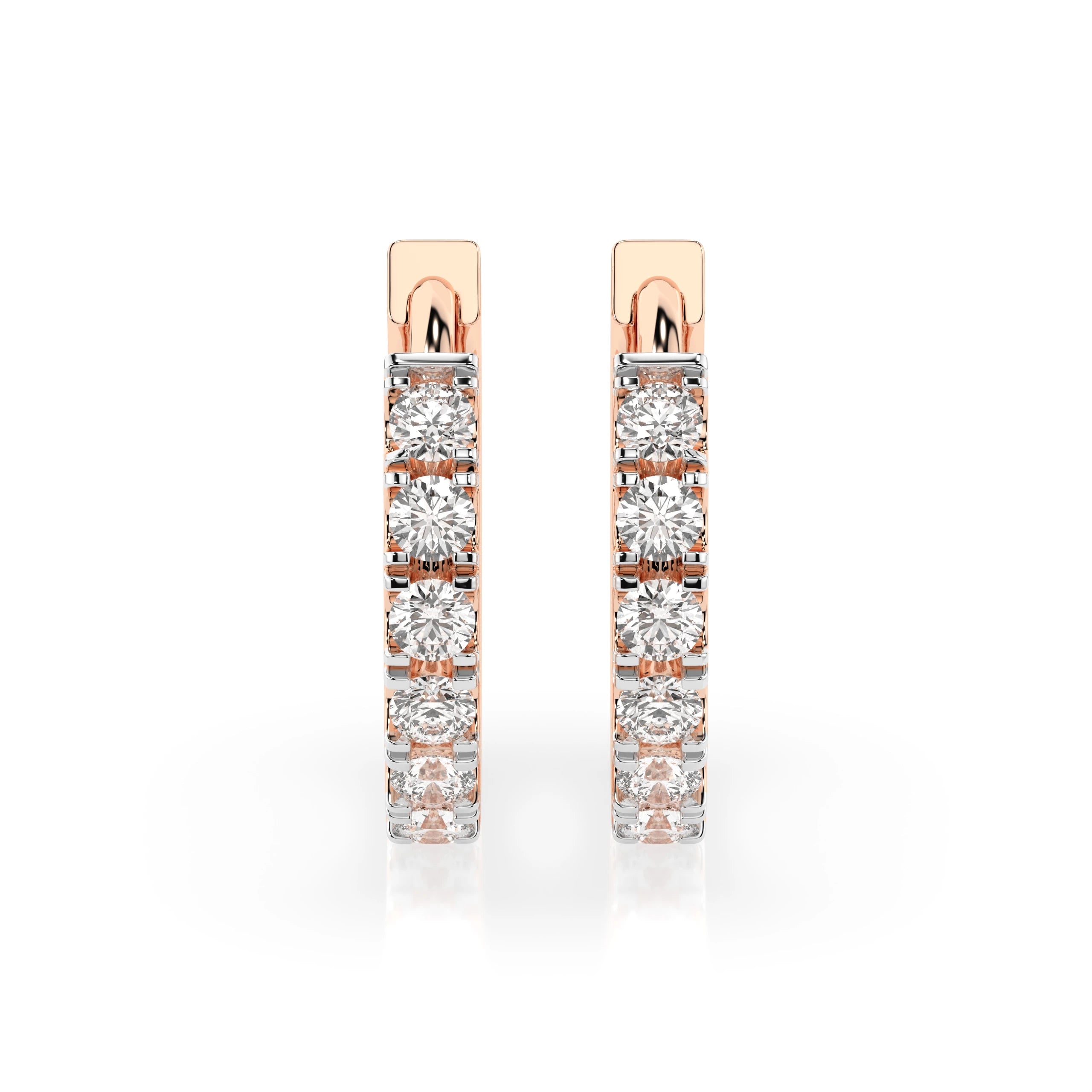 Cercei din Aur cu Diamante Rotunde Briliant 0.42 CT