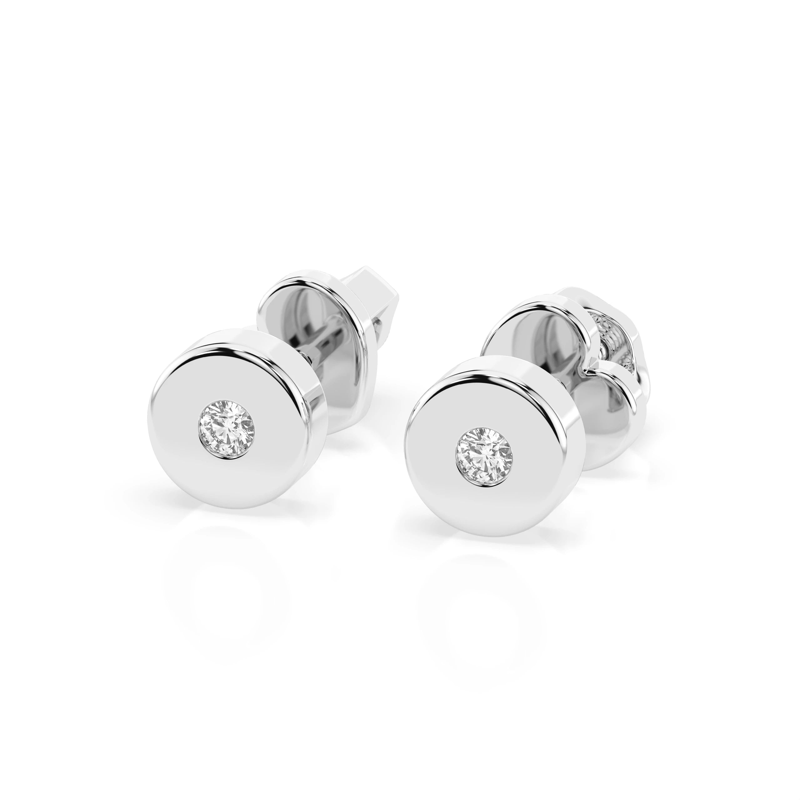 Cercei din Aur cu Diamante Rotunde Briliant 0.04 CT