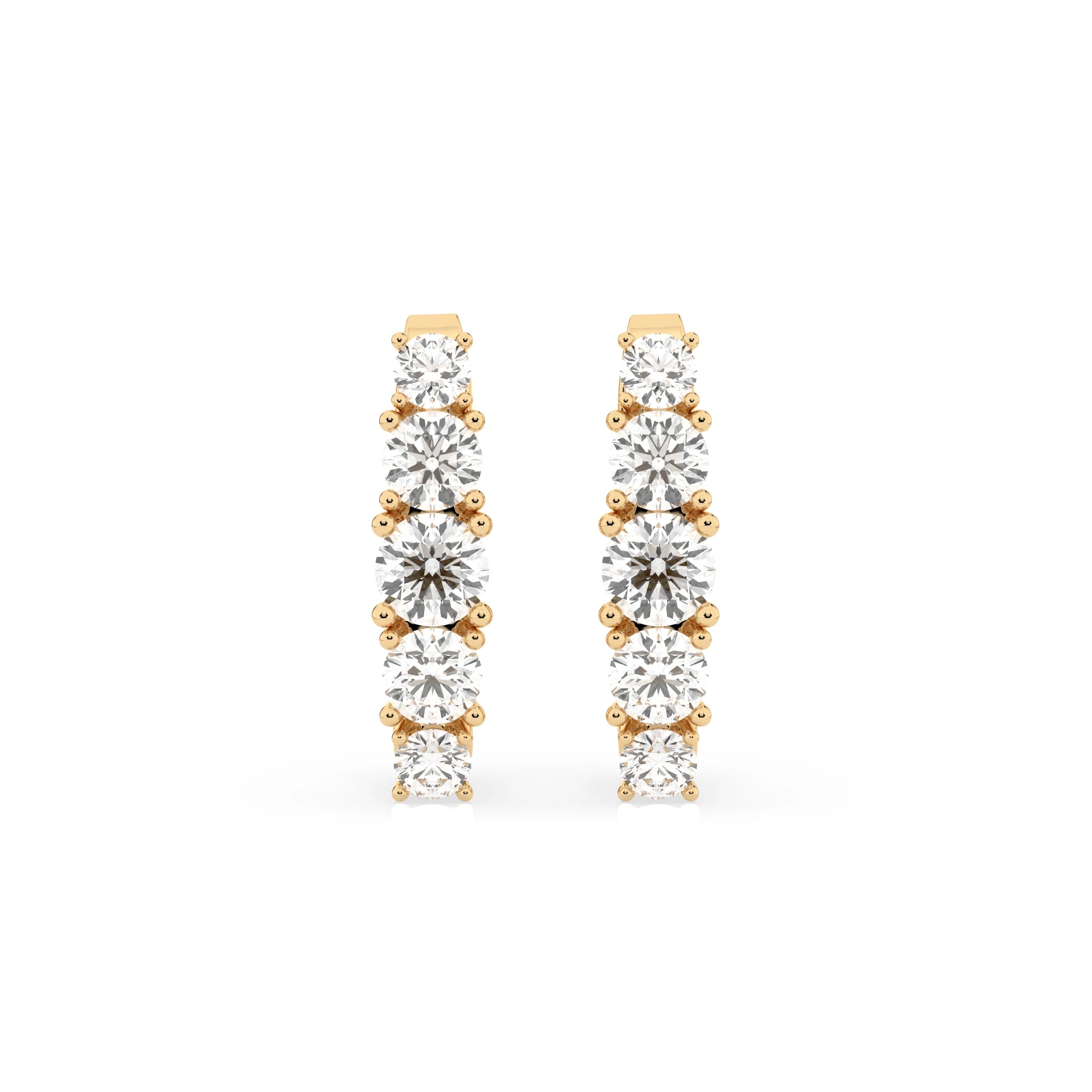 Cercei din Aur cu Diamante Rotunde Briliant 0.85 CT
